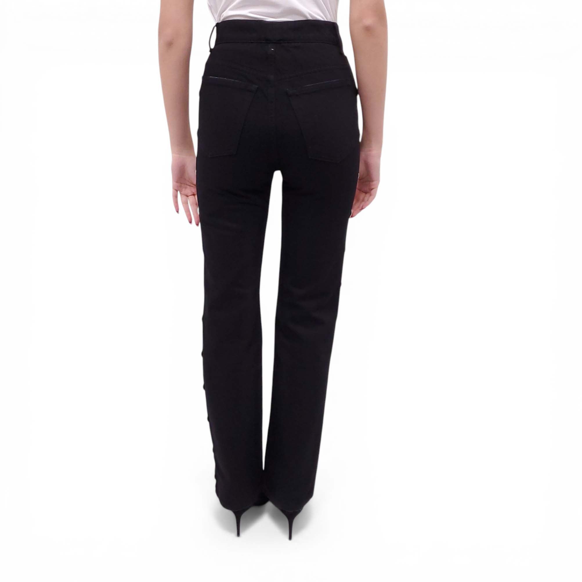 KHAITE BLACK DANIELLE STUDDED JEANS - SIZE 26
