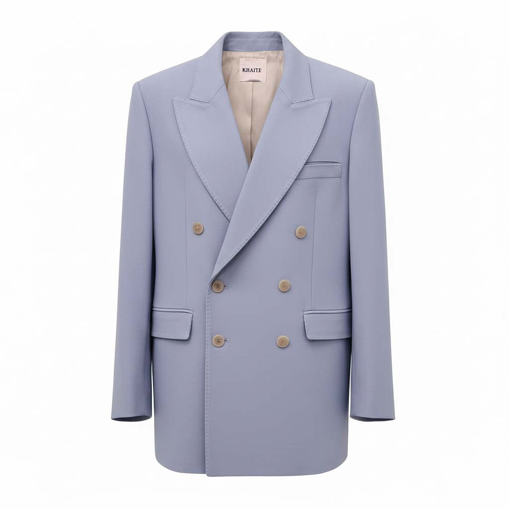 KHAITE BLUE OVERSIZED BLAZER - SIZE 0