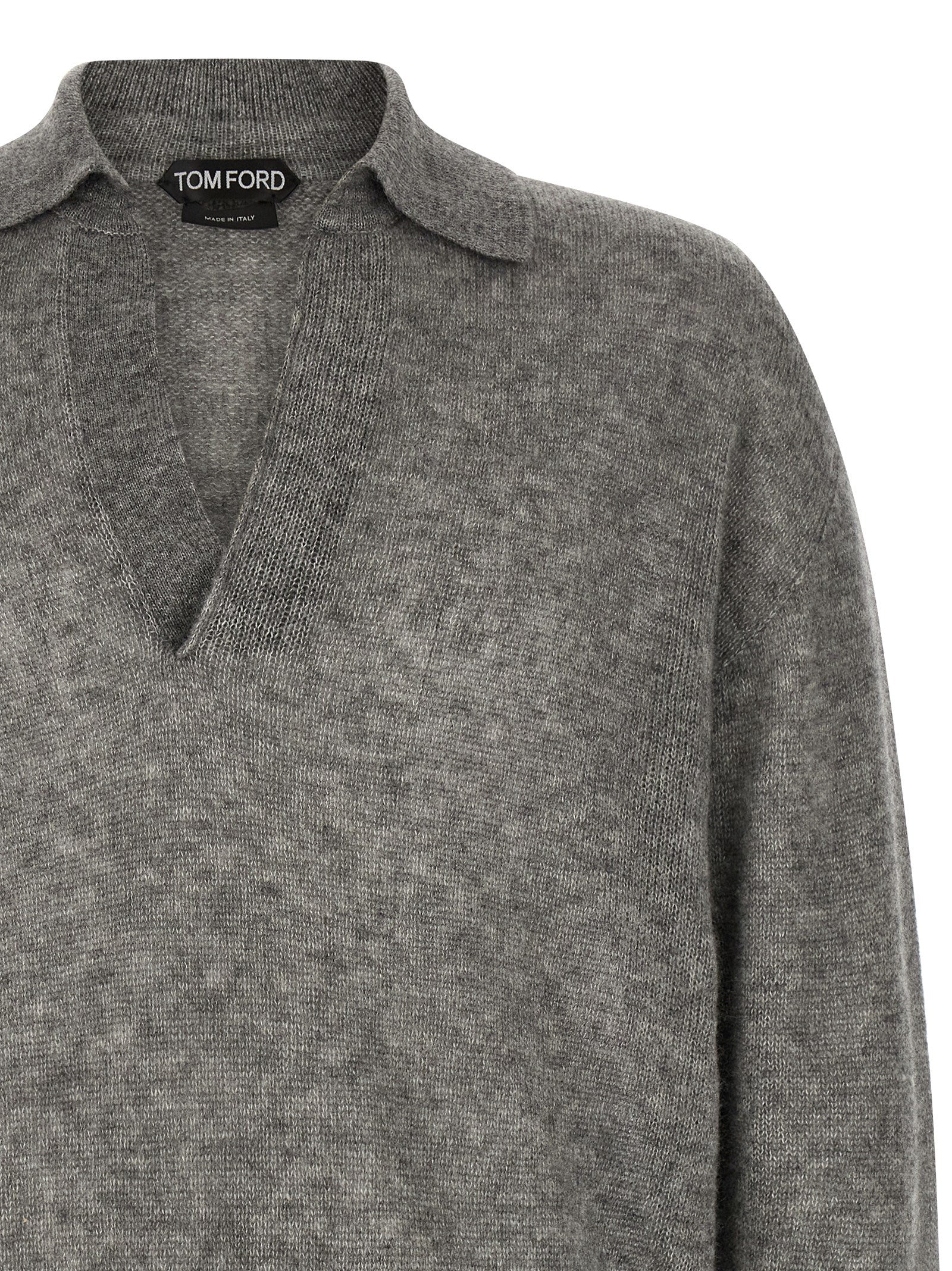 Tom Ford Men Cashmere And Silk Polo Shirt