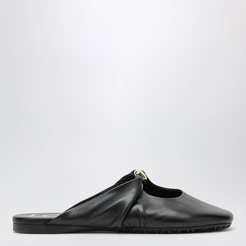 Loewe Pebble Sabot In Soft Lamb Nappa Leather In Black Women