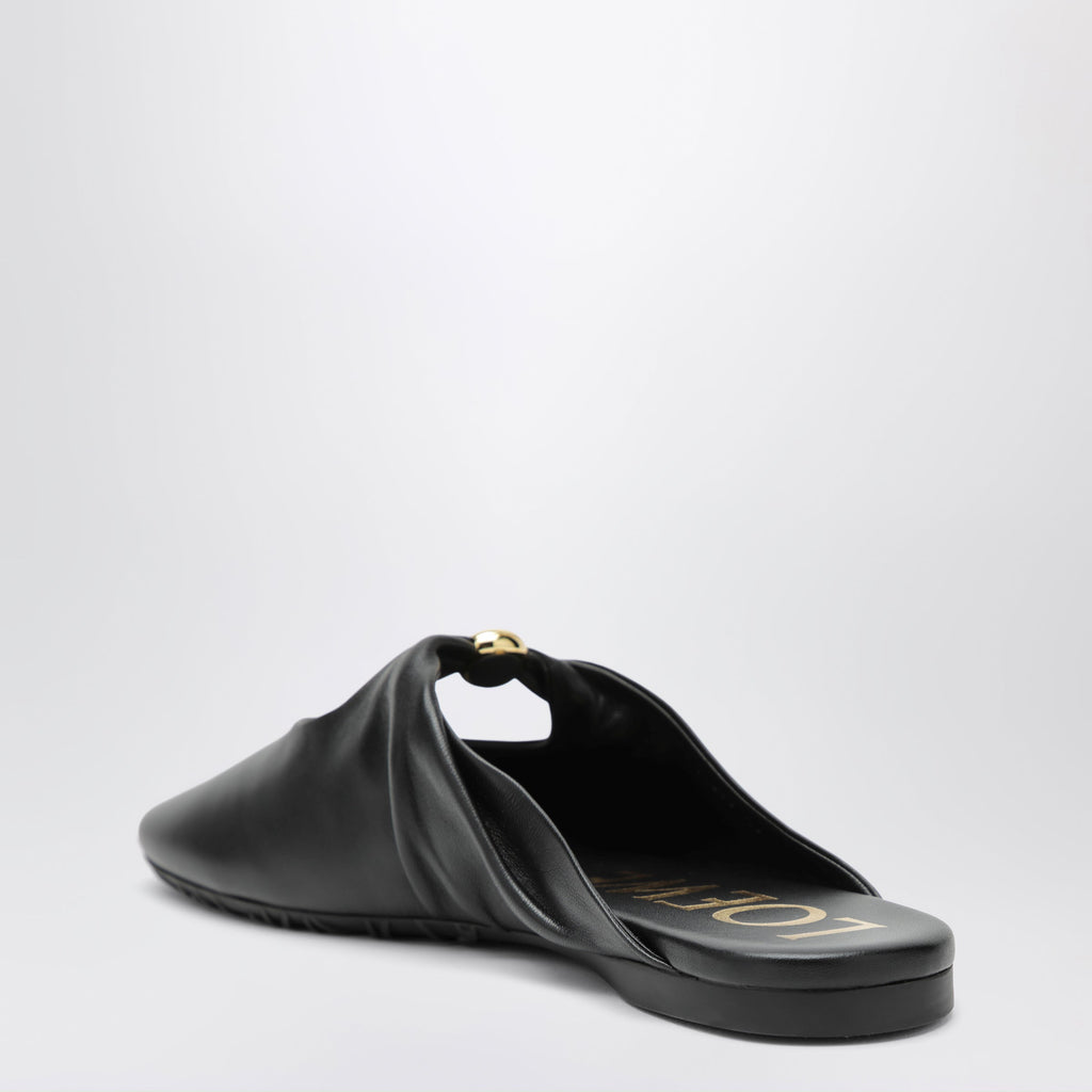 Loewe Pebble Sabot In Soft Lamb Nappa Leather In Black Women