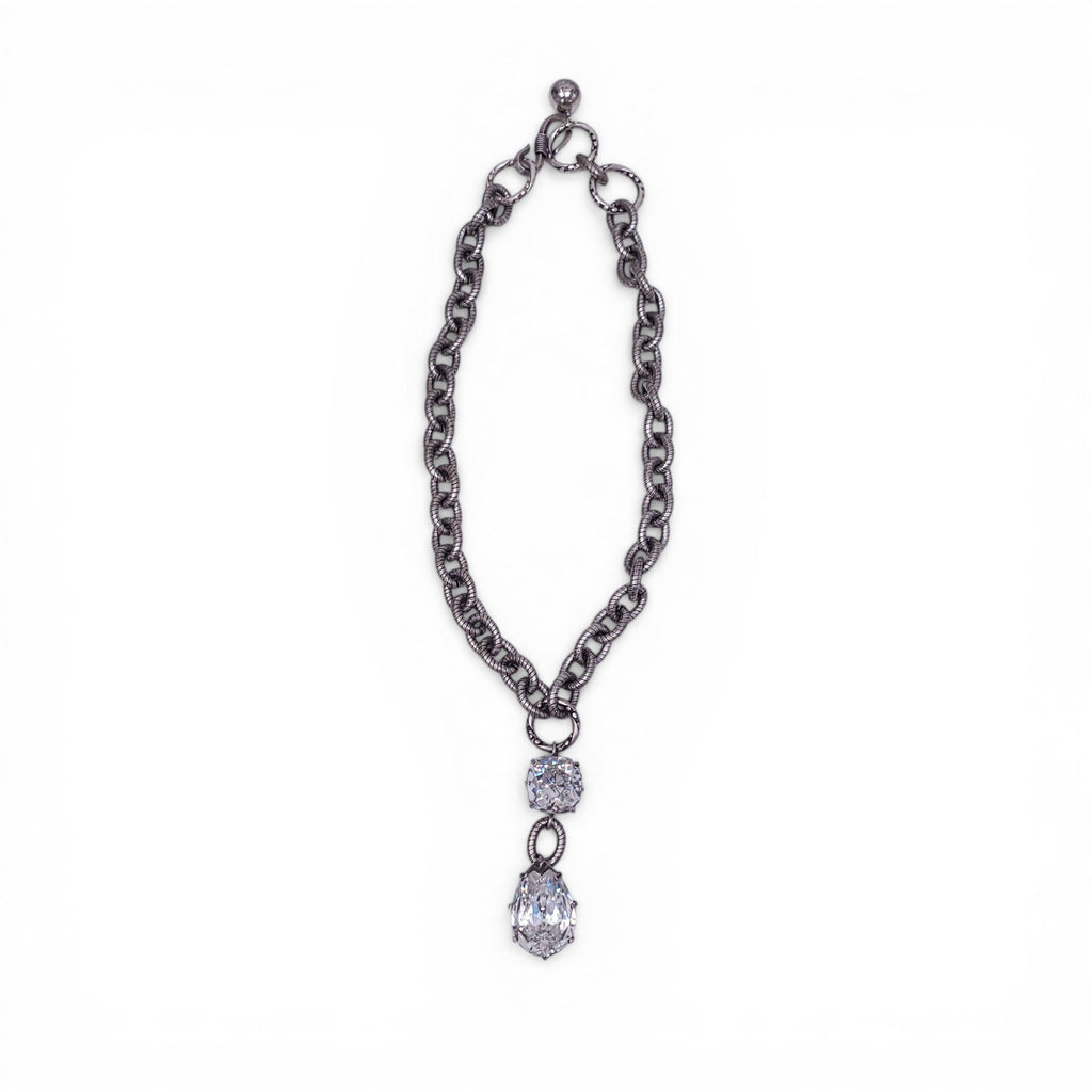 LANVIN CRYSTAL CHAIN NECKLACE