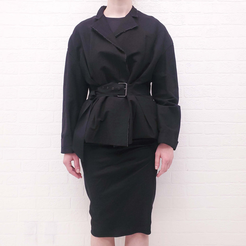 LANVIN RIBBON RUCHED 2-PIECE SUIT - SIZE 40