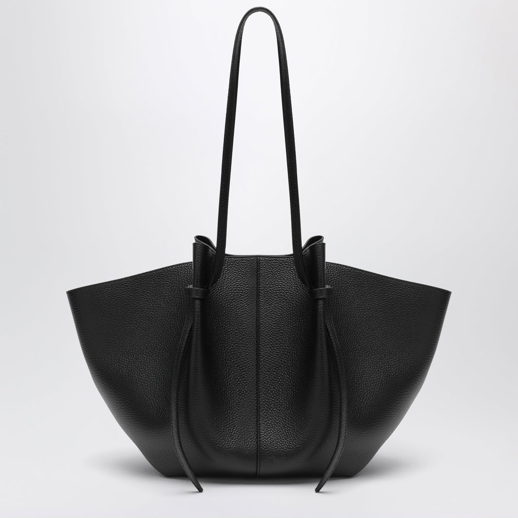 Yuzefi Large Mochi Bag In Black Pebble-Grained Leather Women
