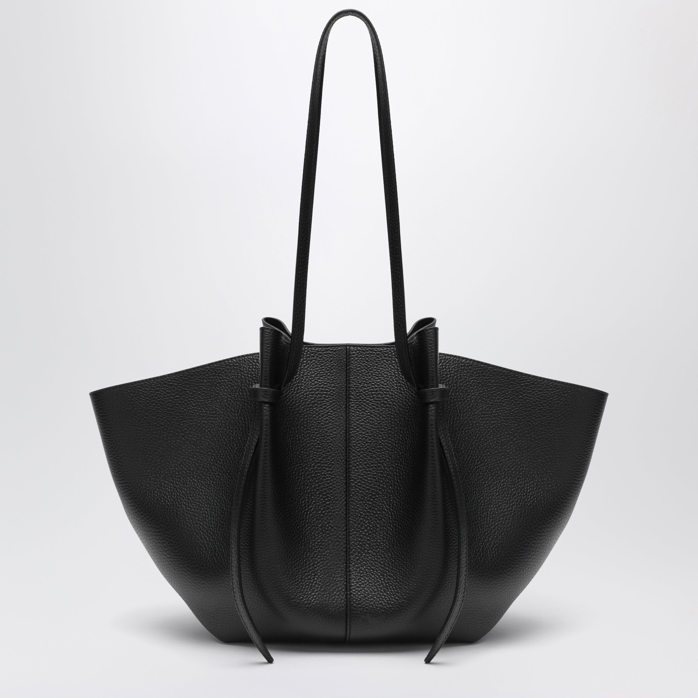 Yuzefi Large Mochi Bag In Black Pebble-Grained Leather Women