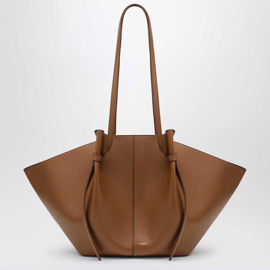 Yuzefi Large Mochi Bag In Hazel Pebble-Grained Leather Women