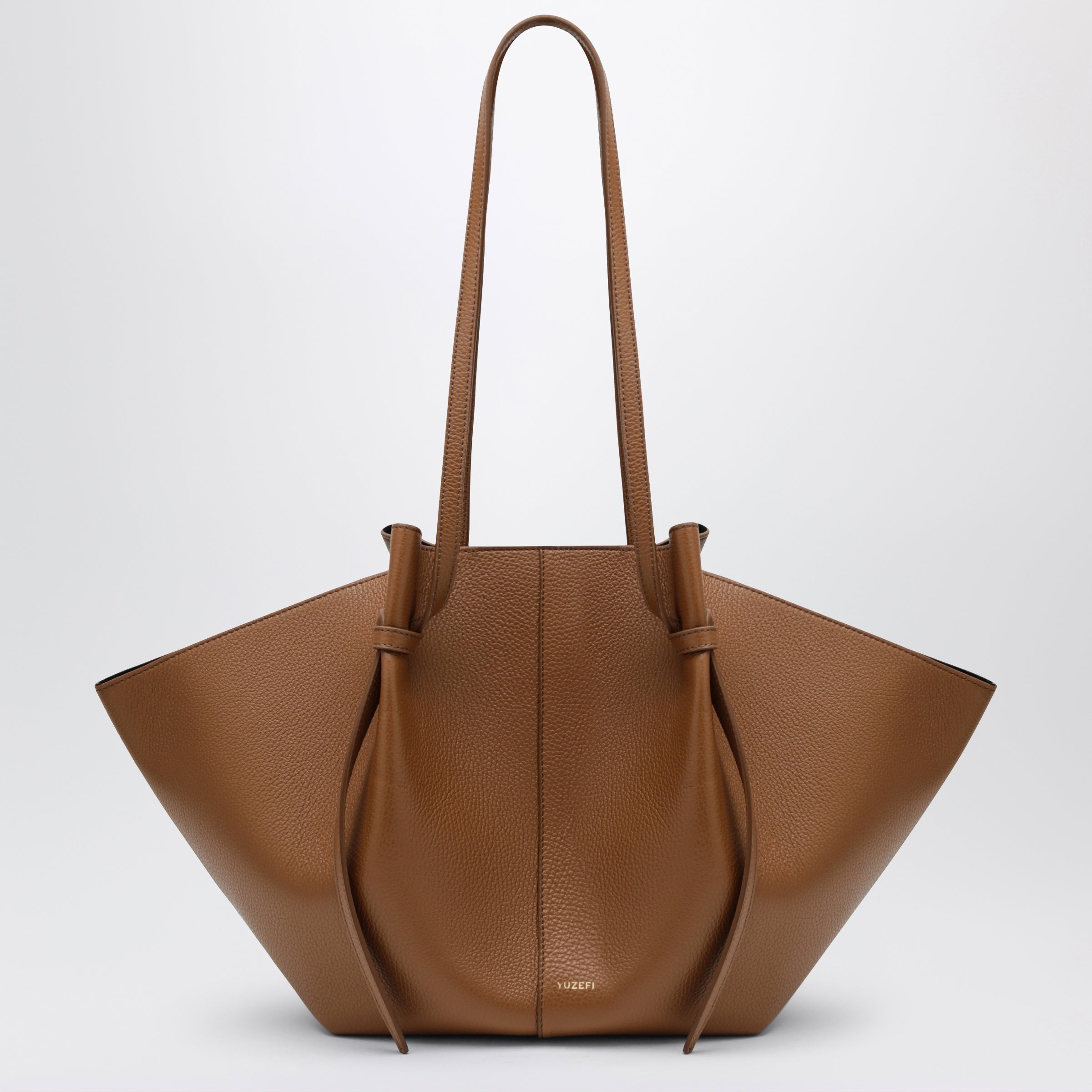 Yuzefi Large Mochi Bag In Hazel Pebble-Grained Leather Women