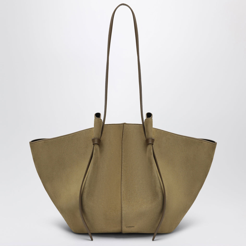Yuzefi Large Mochi Bag In Fennel Suede Leather Women