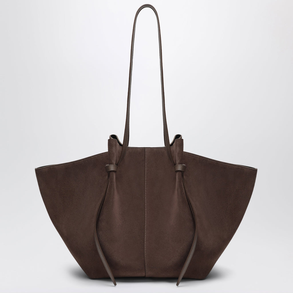 Yuzefi Large Mochi Bag In Nutmeg Suede Leather Women