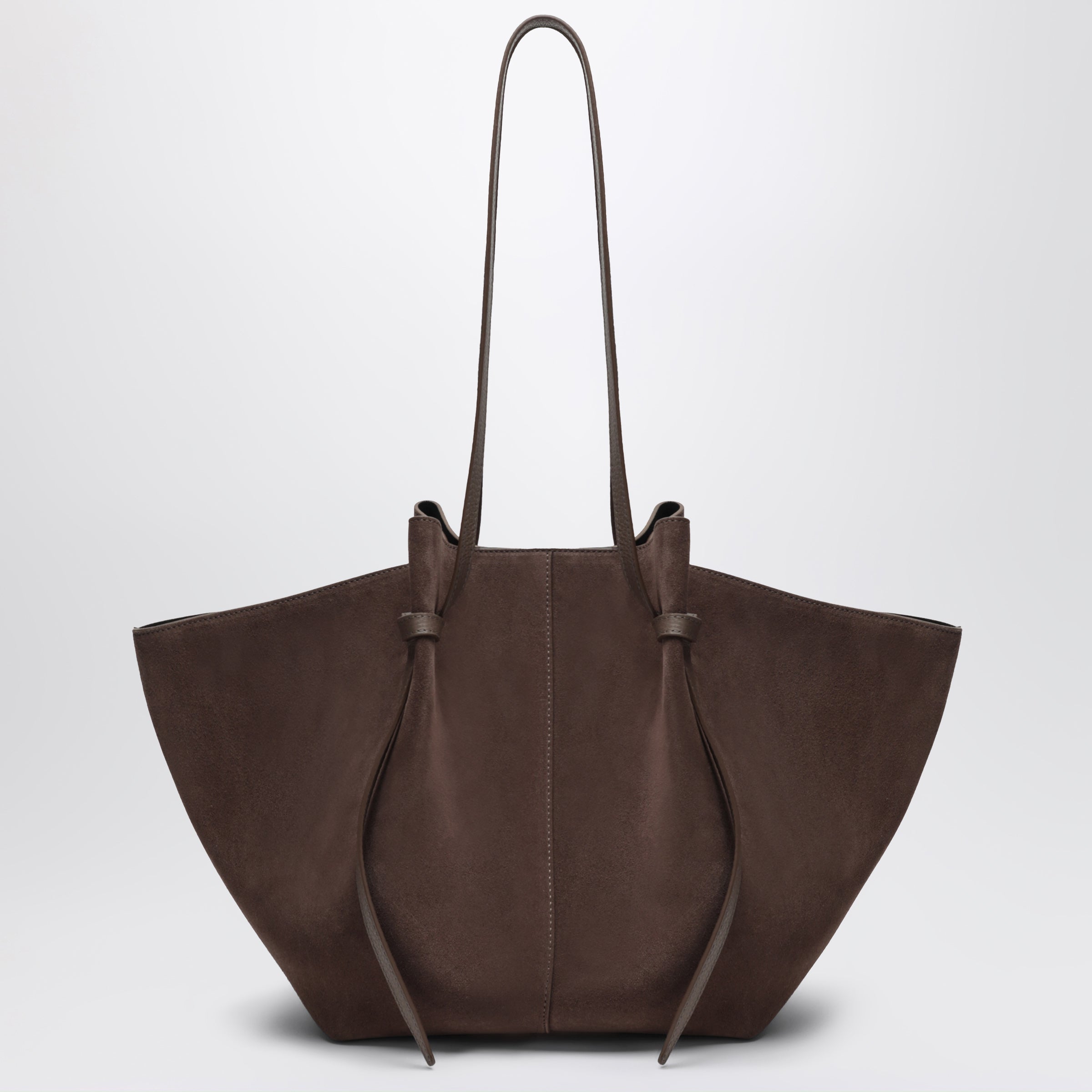 Yuzefi Large Mochi Bag In Nutmeg Suede Leather Women