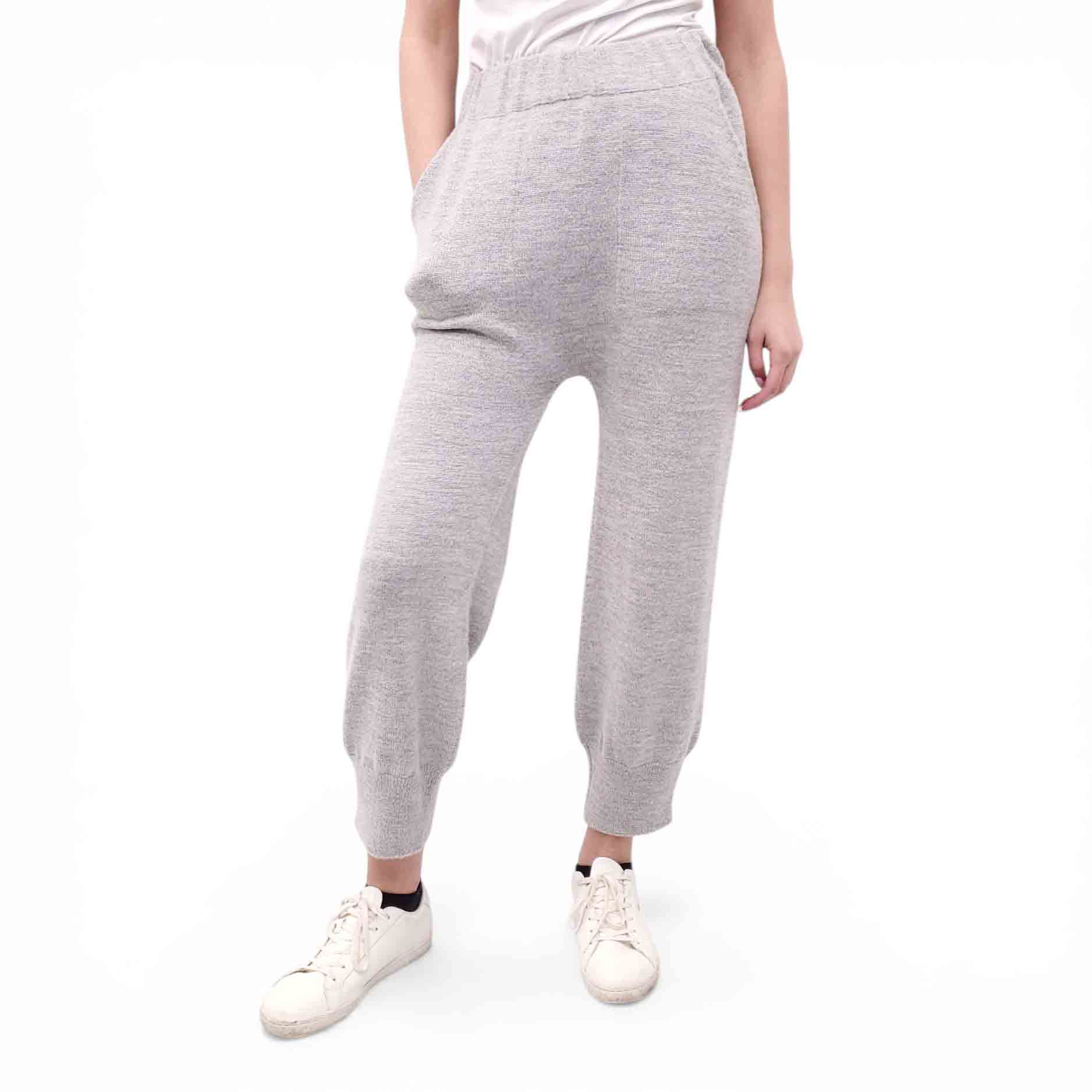 LAUREN MANOOGIAN GREY ALPACA MERINO WOOL PANTS - SIZE 1/S