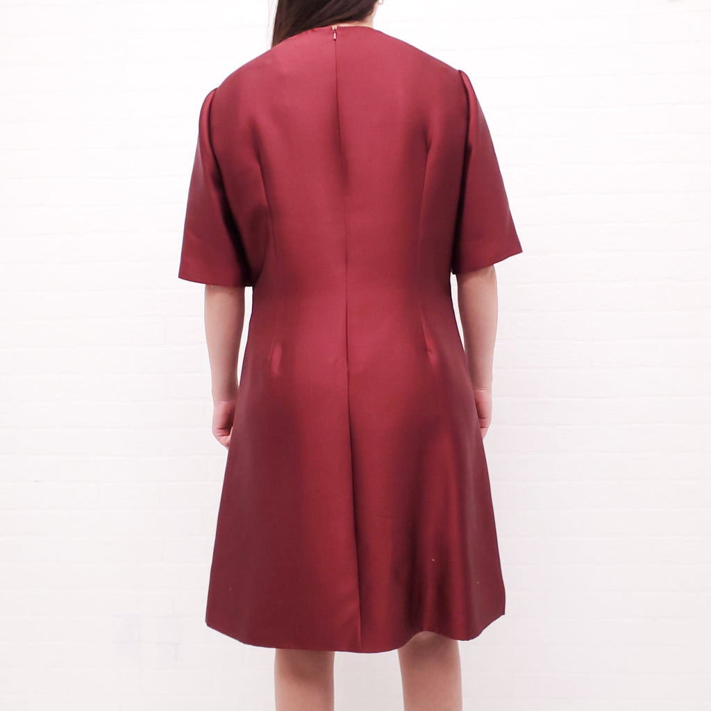 LELA ROSE MAROON FLORAL DRESS - SIZE 18/XL