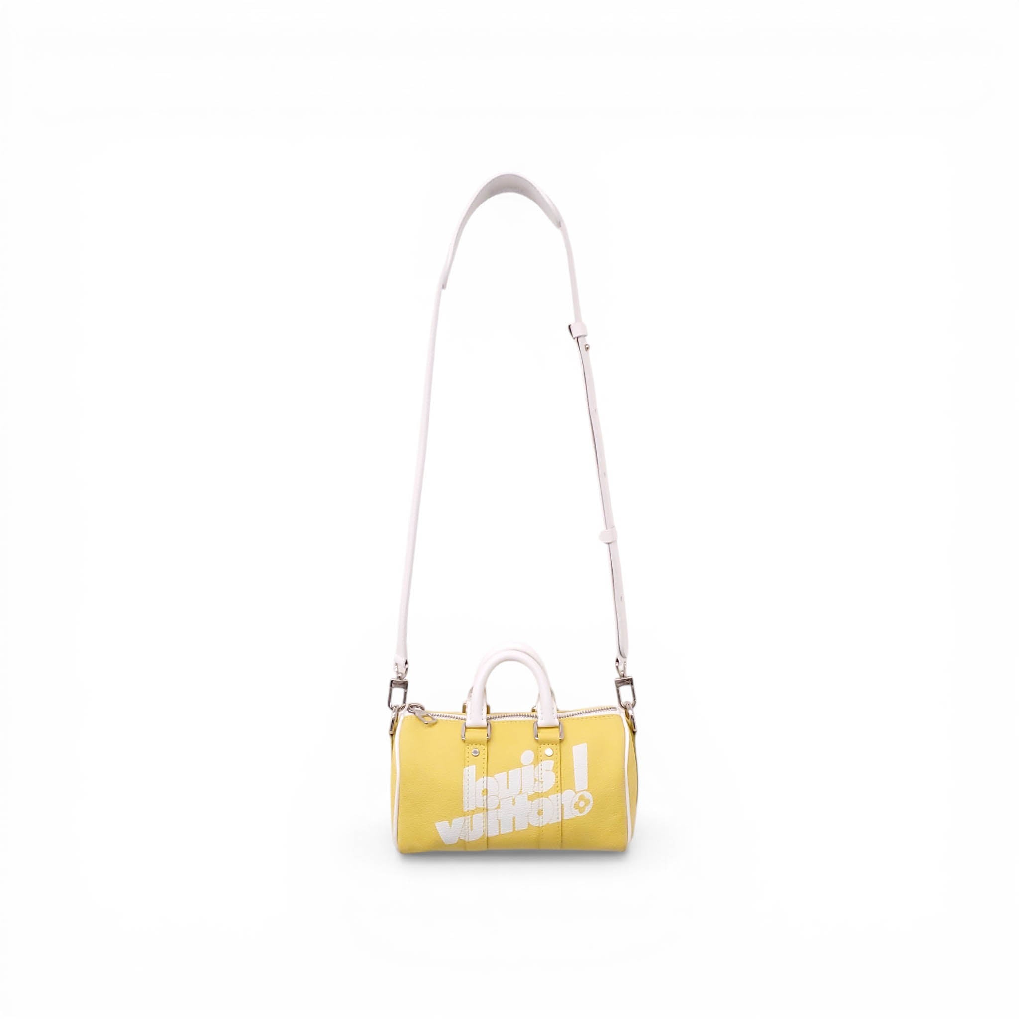LOUIS VUITTON YELLOW KEEPALL XS TWO WAY HANDBAG