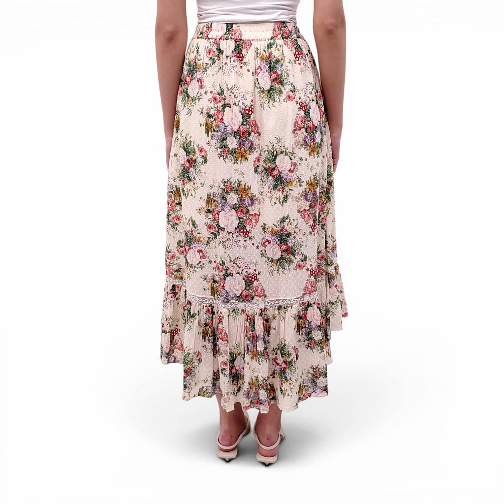 LOVESHACKFANCY FLORAL MAXI SKIRT - SIZE S