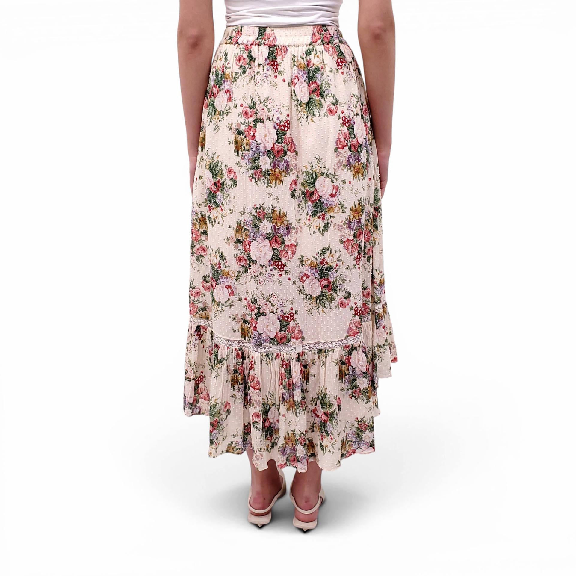LOVESHACKFANCY FLORAL MAXI SKIRT - SIZE S
