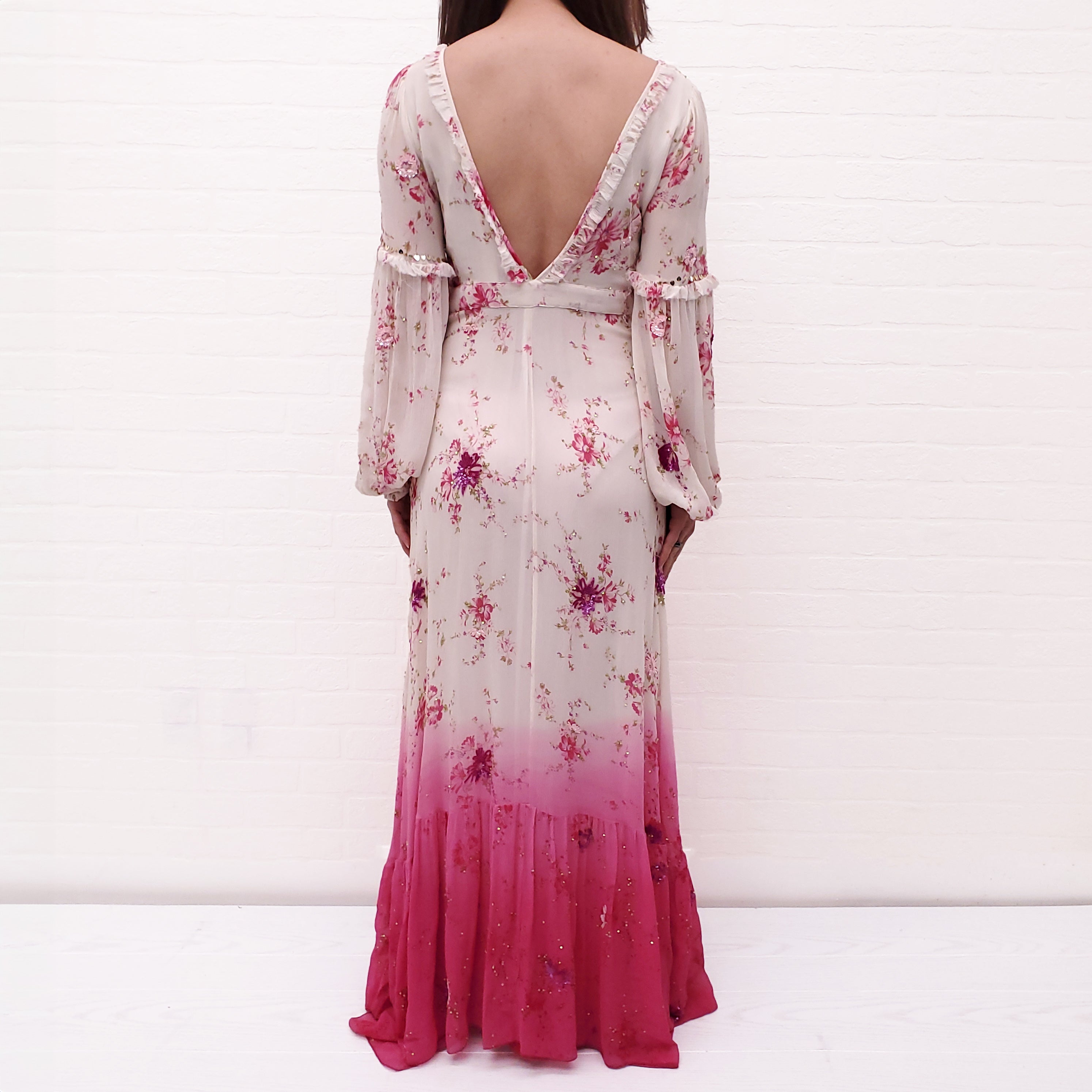 LOVESHACKFANCY ZARIA BEADED GOWN - SIZE 0