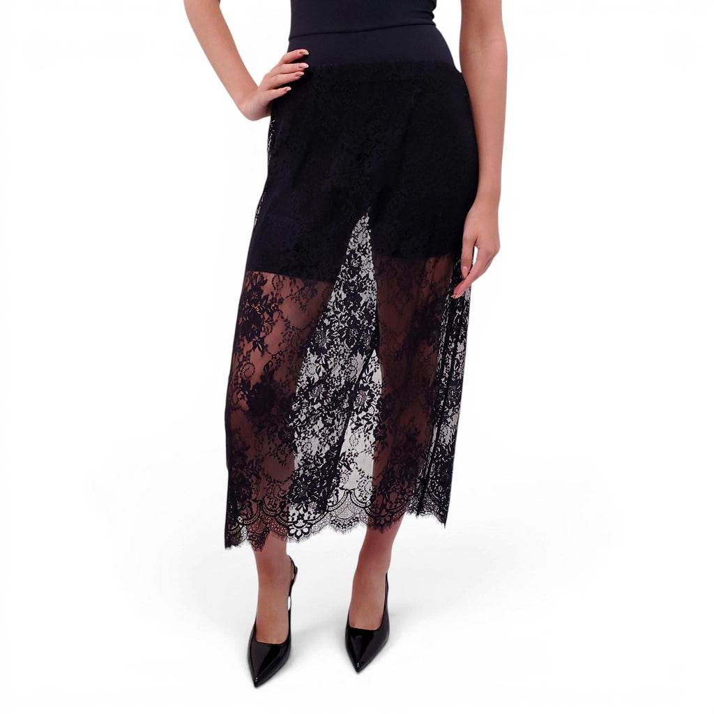 L’AGENCE BLACK LACE SKIRT - SIZE 12