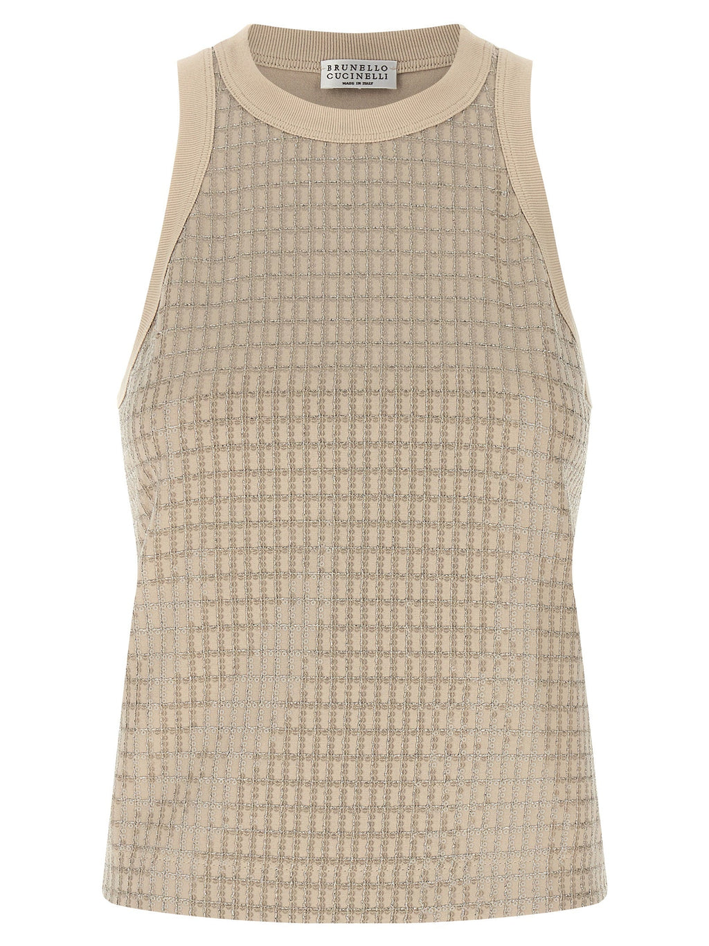 Brunello Cucinelli Women 'Dazzling Check Embroidery' Top