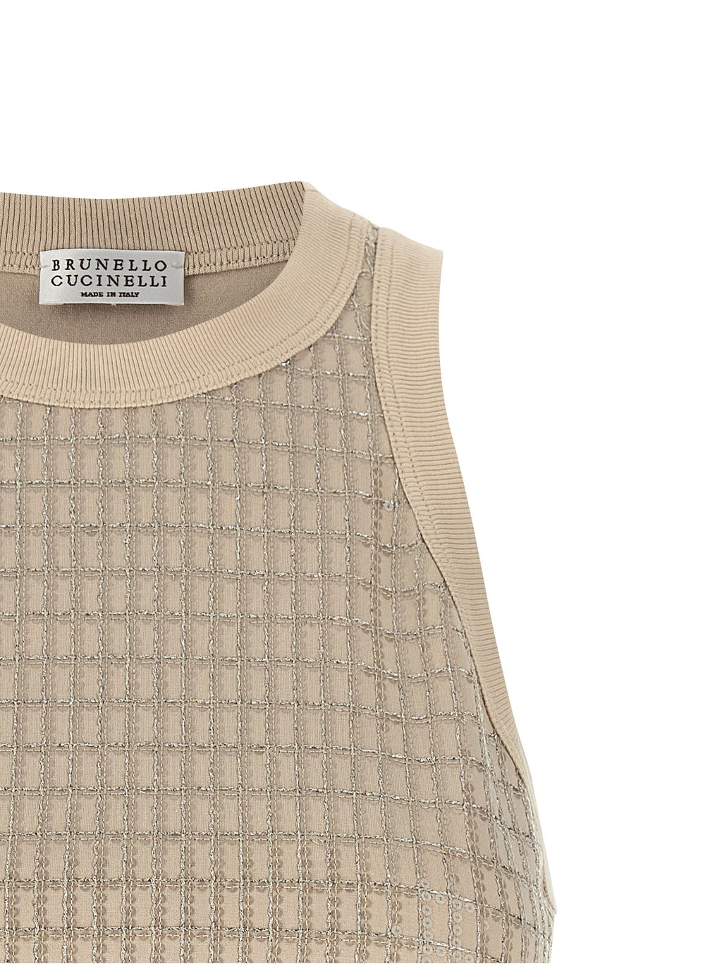 Brunello Cucinelli Women 'Dazzling Check Embroidery' Top
