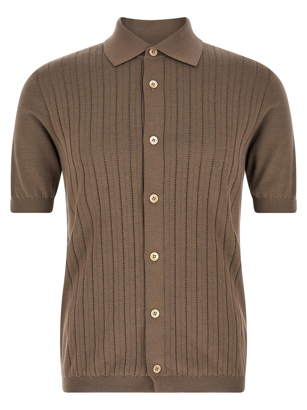 Brunello Cucinelli Men Operated Ribbed Shirt