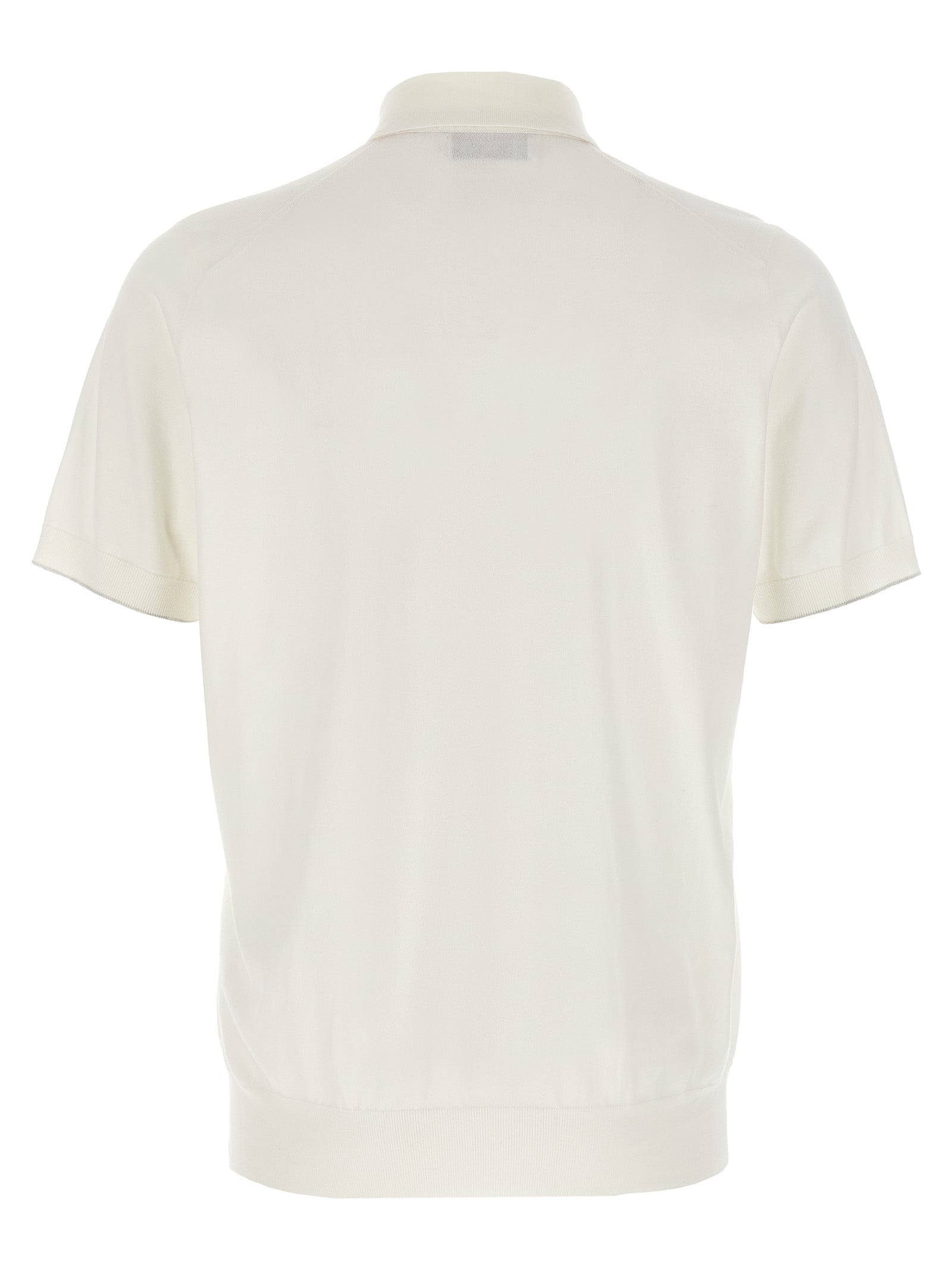 Brunello Cucinelli Men Stretch Cotton Polo Shirt