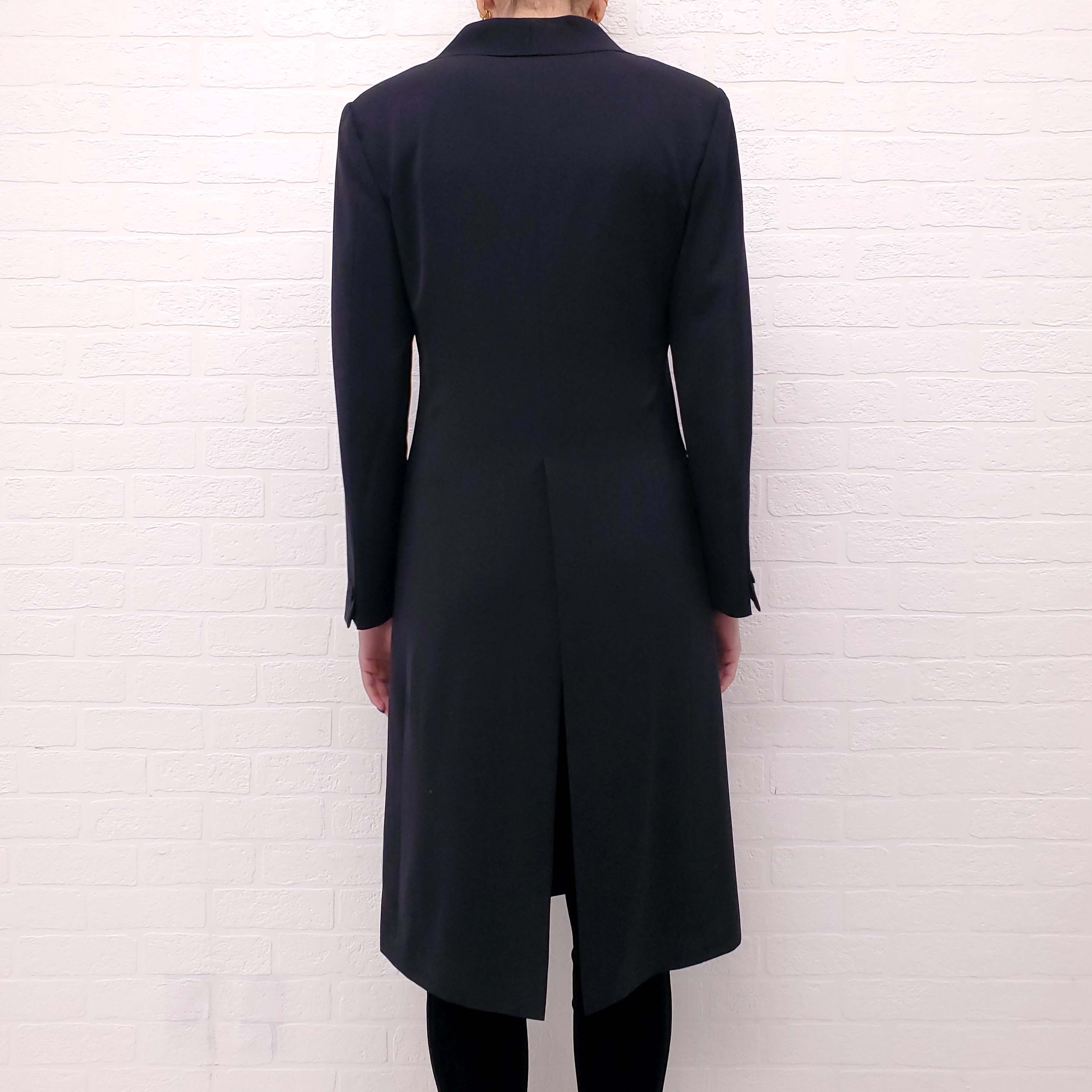 MARITHE FRANCOIS GIRBAUD BLACK SHIFT JACKET - SIZE 38