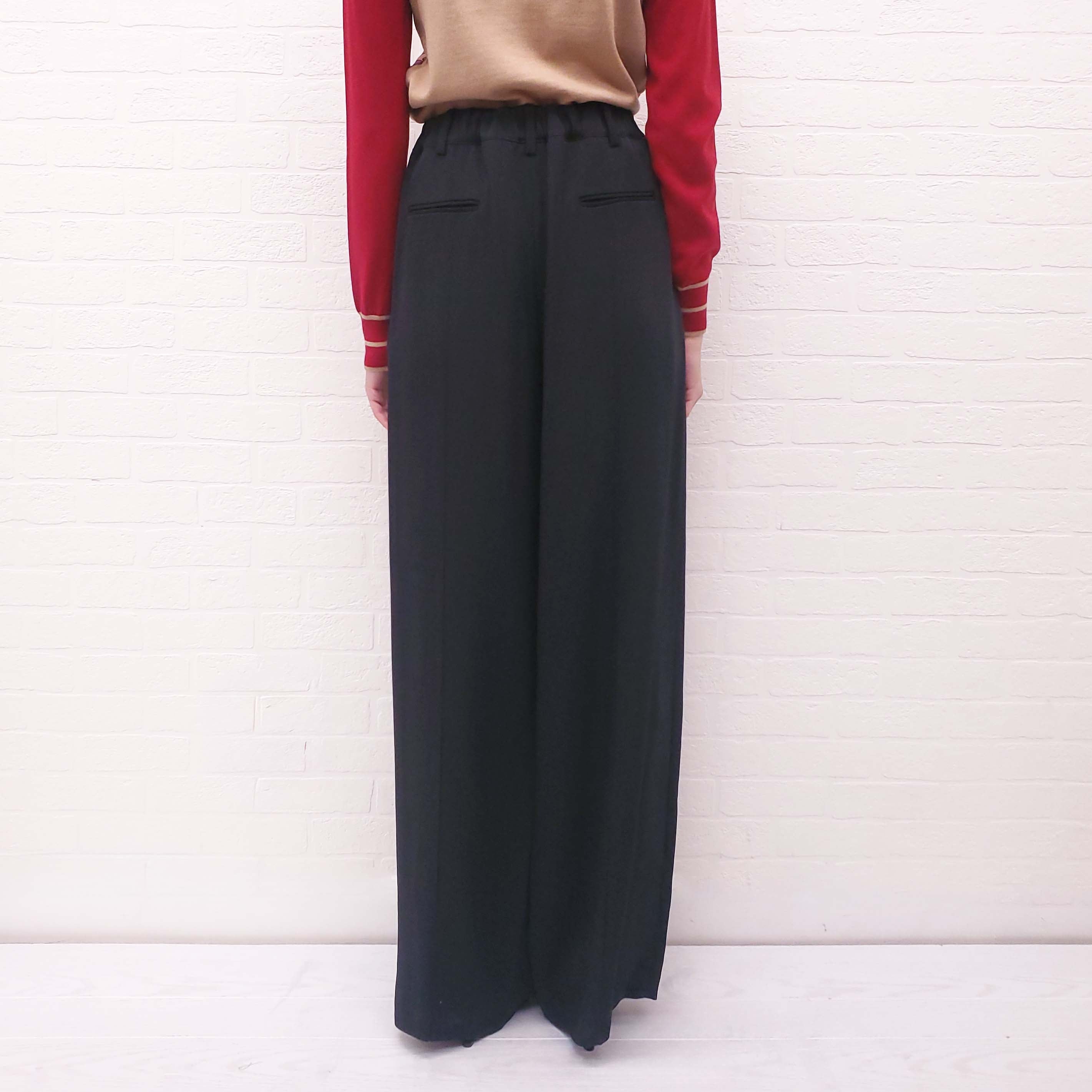 MARNI BLACK TROUSERS WITH RED STRIPE - SIZE 42
