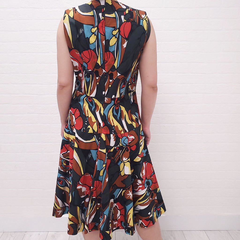 MARNI FLORAL PATTERNED COTTON DRESS - SIZE 44