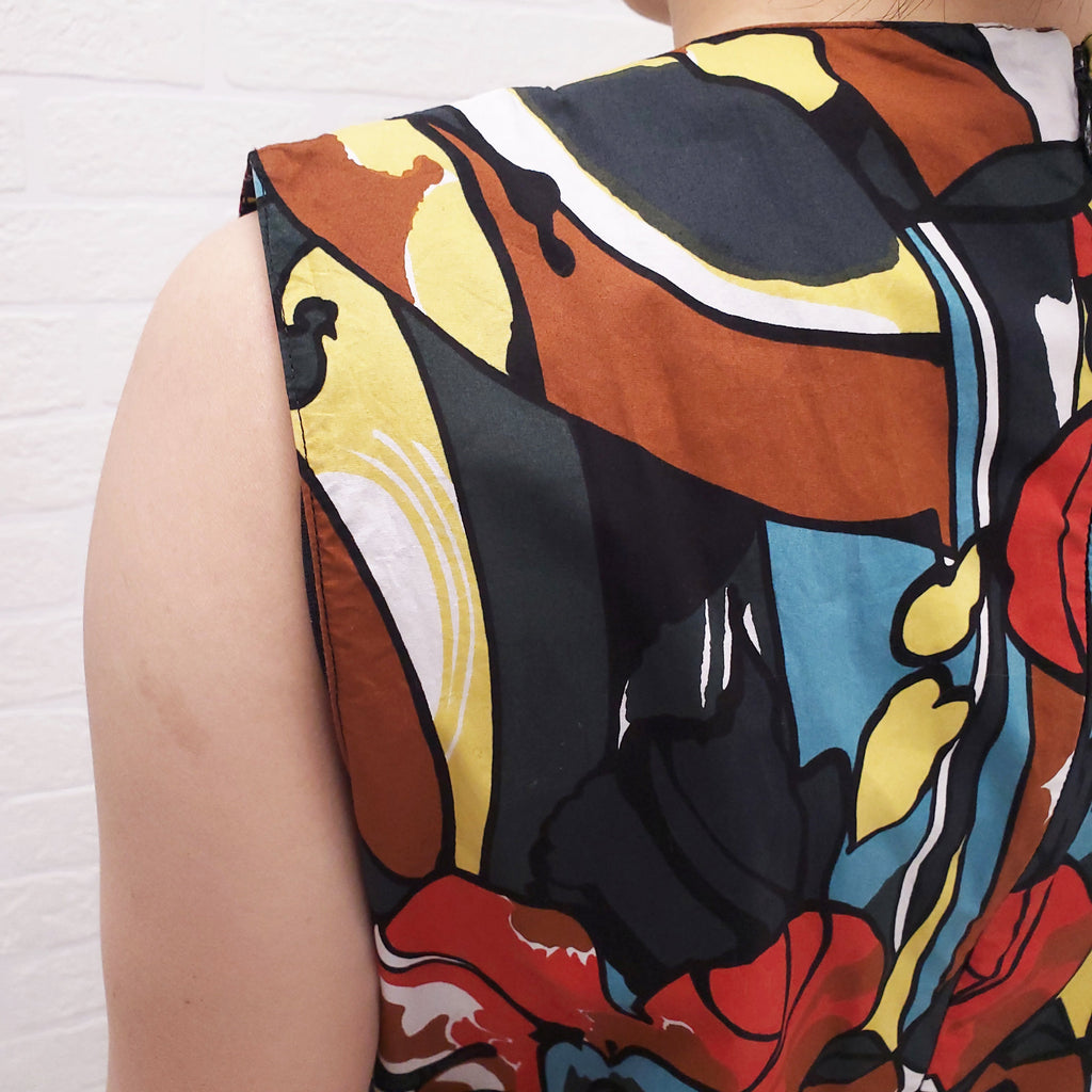 MARNI FLORAL PATTERNED COTTON DRESS - SIZE 44