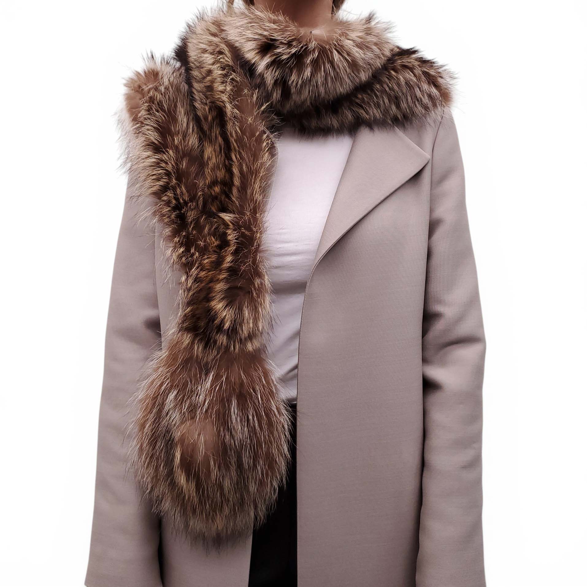 MARNI FUR STOLE WITH POCKETS