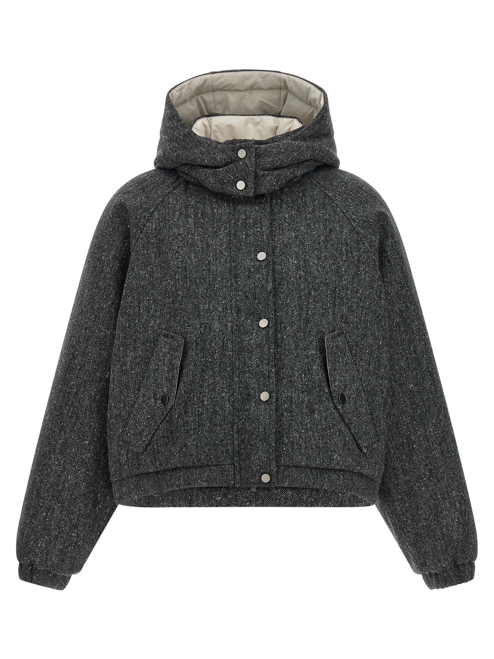 Brunello Cucinelli Women 'Shiny Zipper Pull' Down Jacket