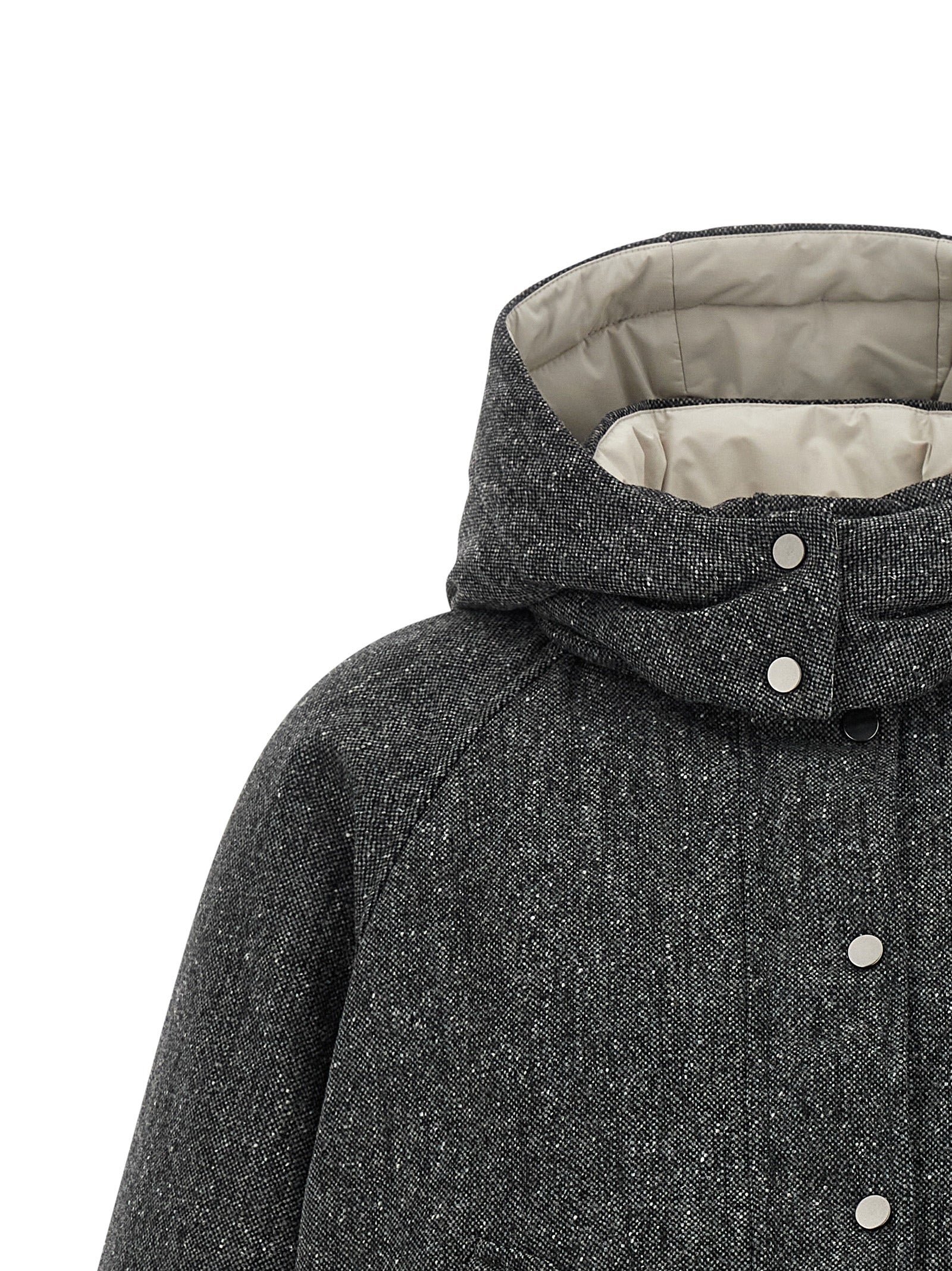Brunello Cucinelli Women 'Shiny Zipper Pull' Down Jacket