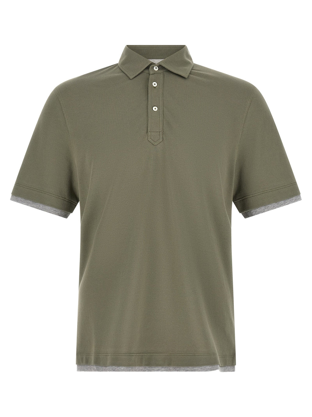 Brunello Cucinelli Men 'Faux Layering' Polo Shirt
