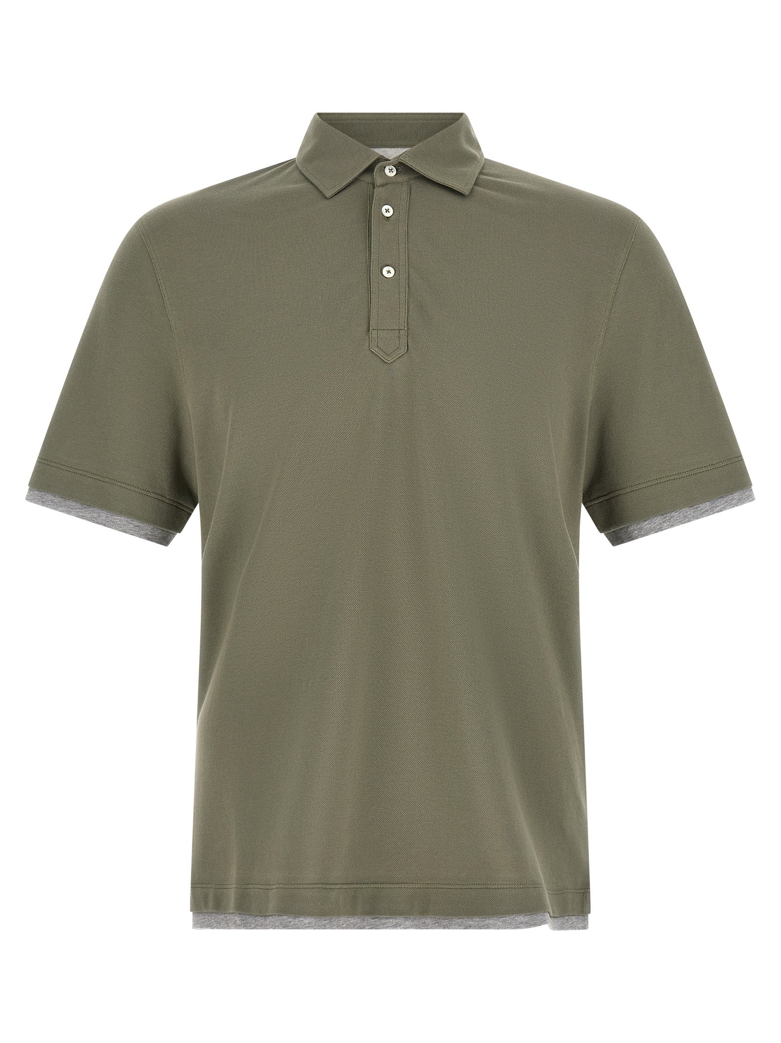 Brunello Cucinelli Men 'Faux Layering' Polo Shirt