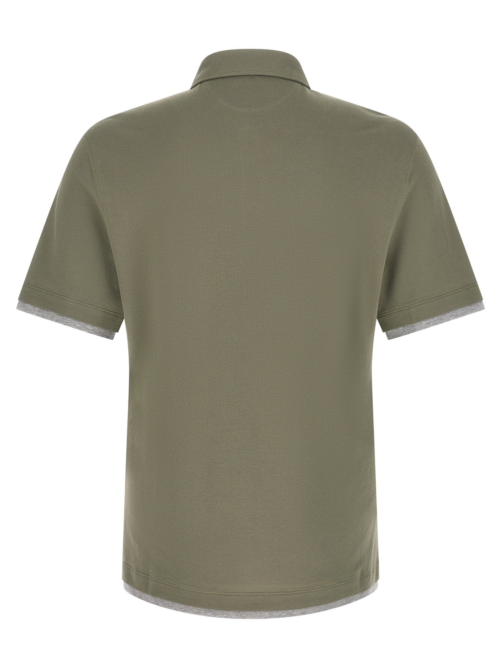 Brunello Cucinelli Men 'Faux Layering' Polo Shirt