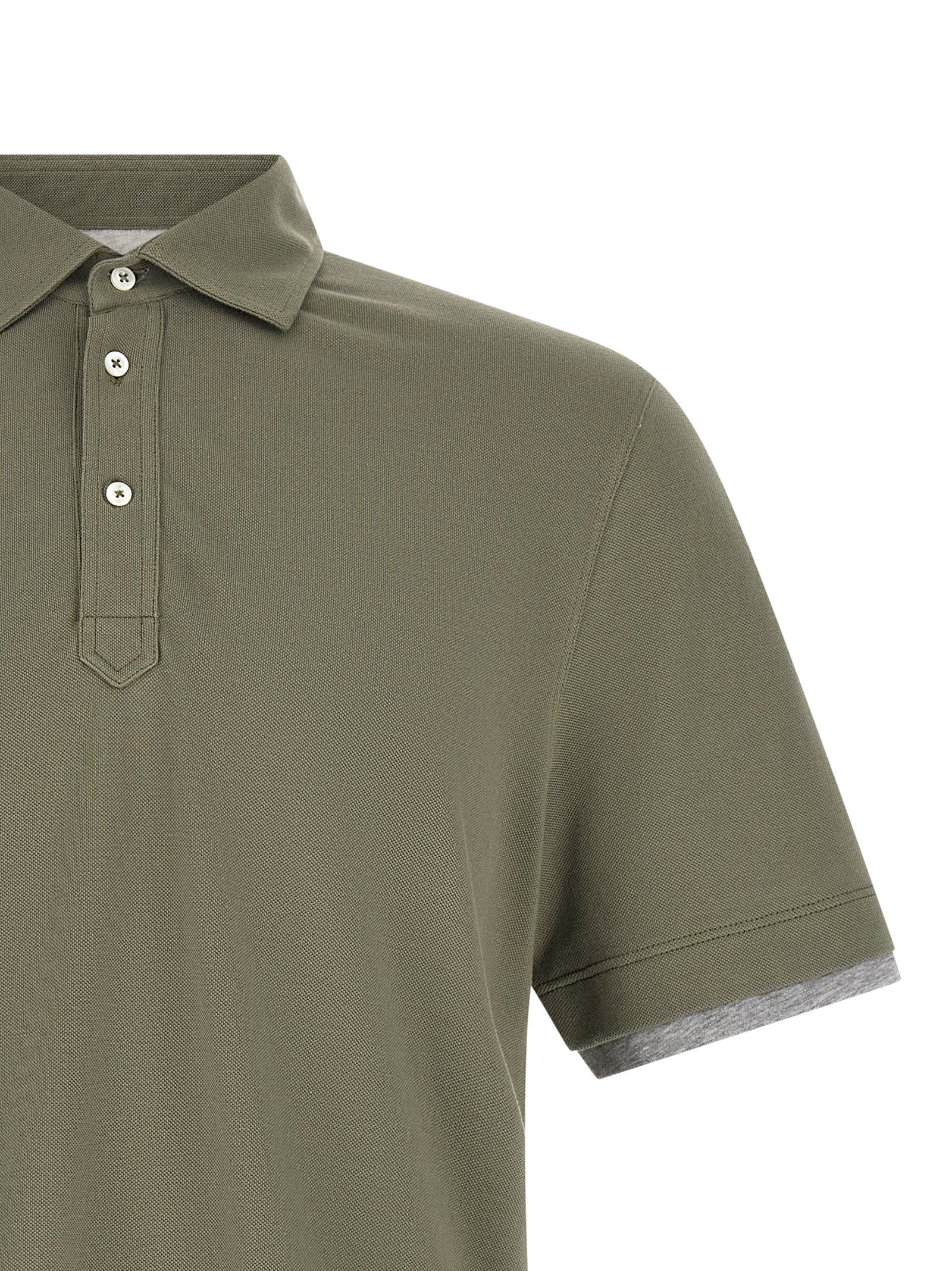 Brunello Cucinelli Men 'Faux Layering' Polo Shirt