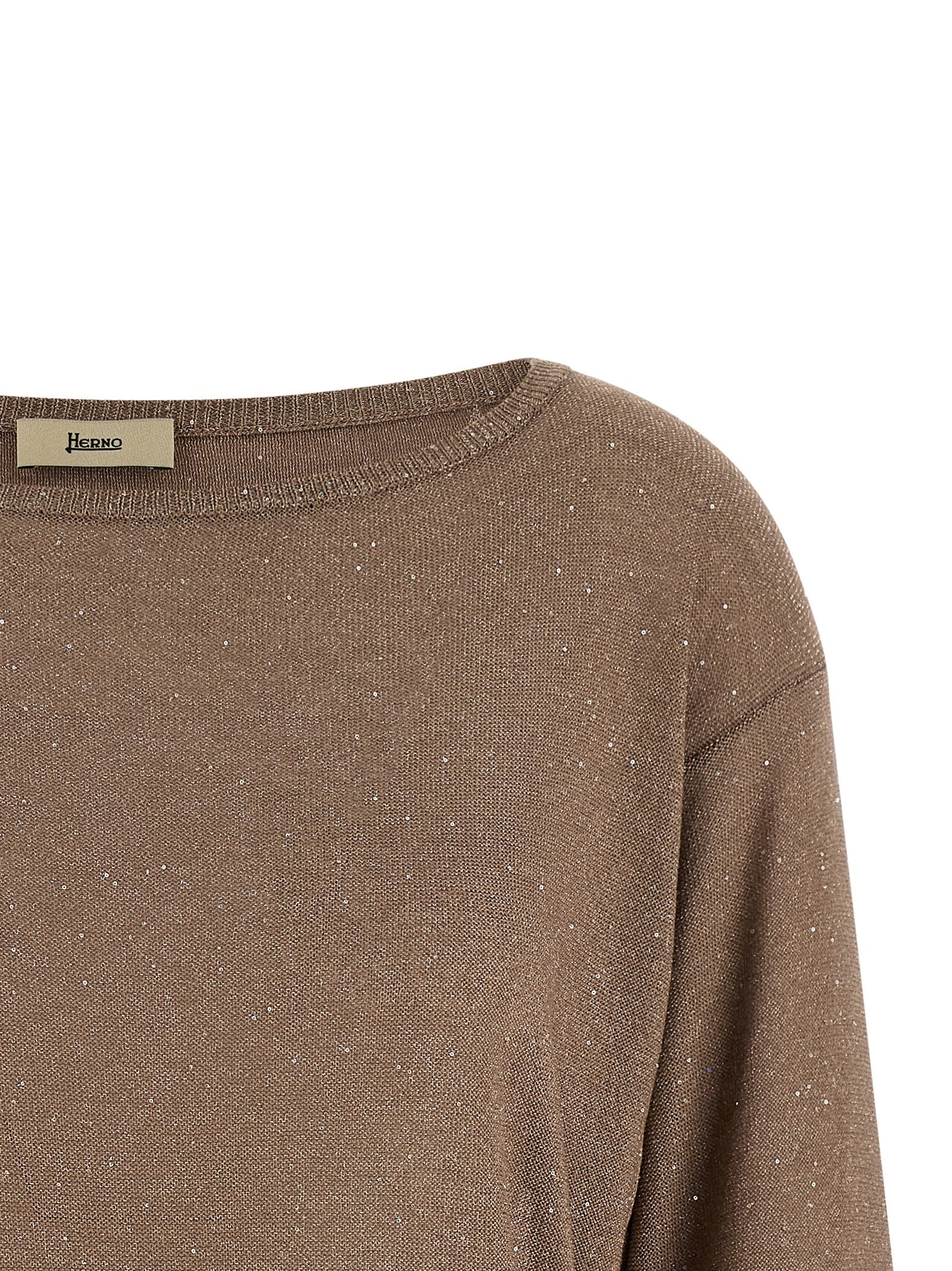 Herno Women Lamé And Sequin Yarn Sweater