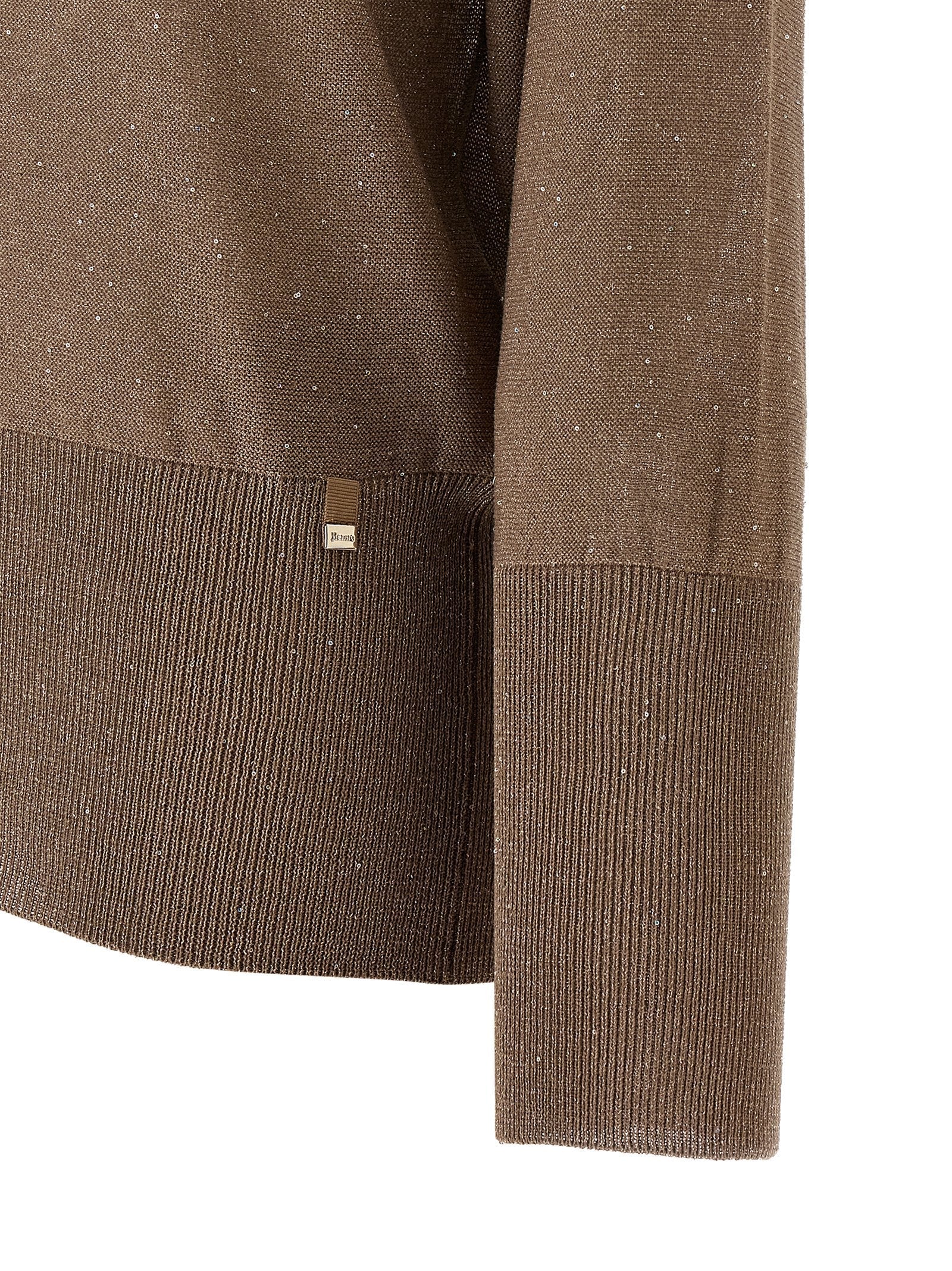 Herno Women Lamé And Sequin Yarn Sweater