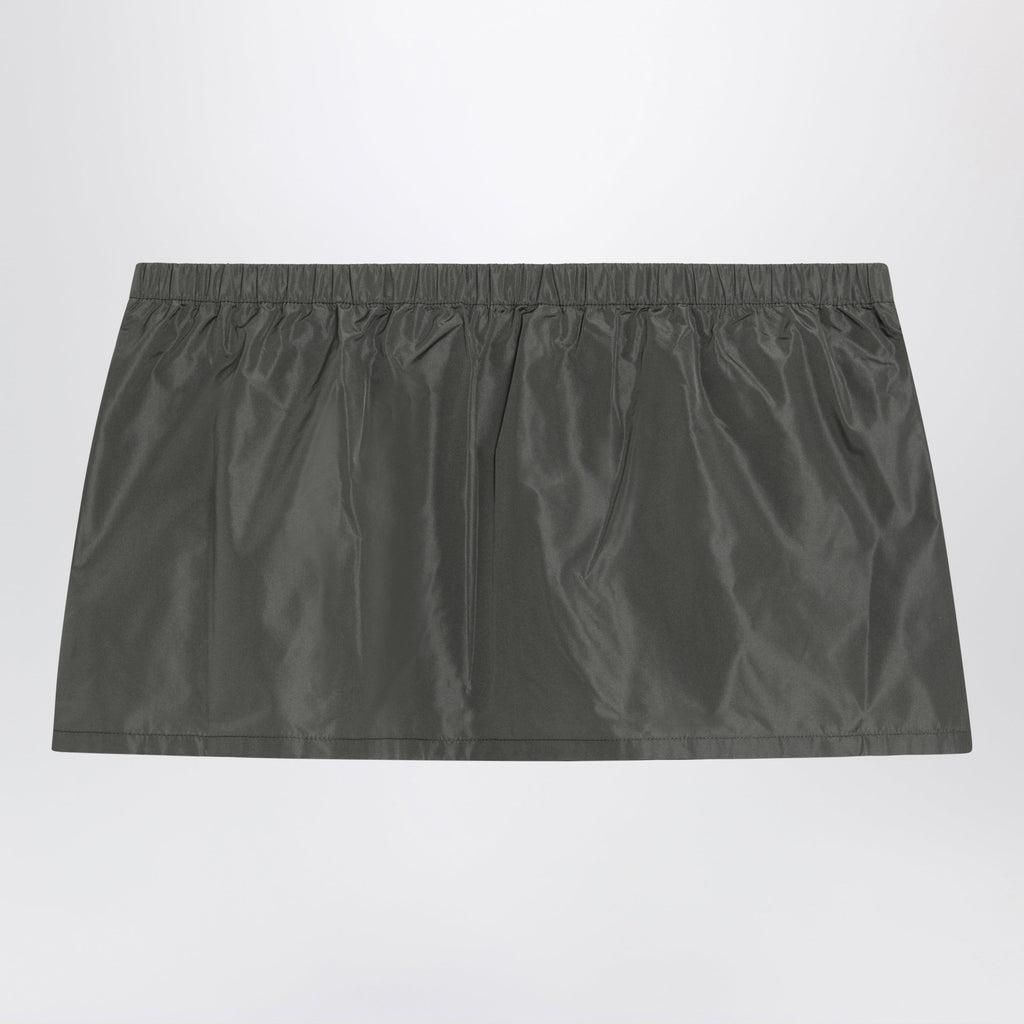 Miu Miu Tela Tec Miniskirt With Front Pocket Women