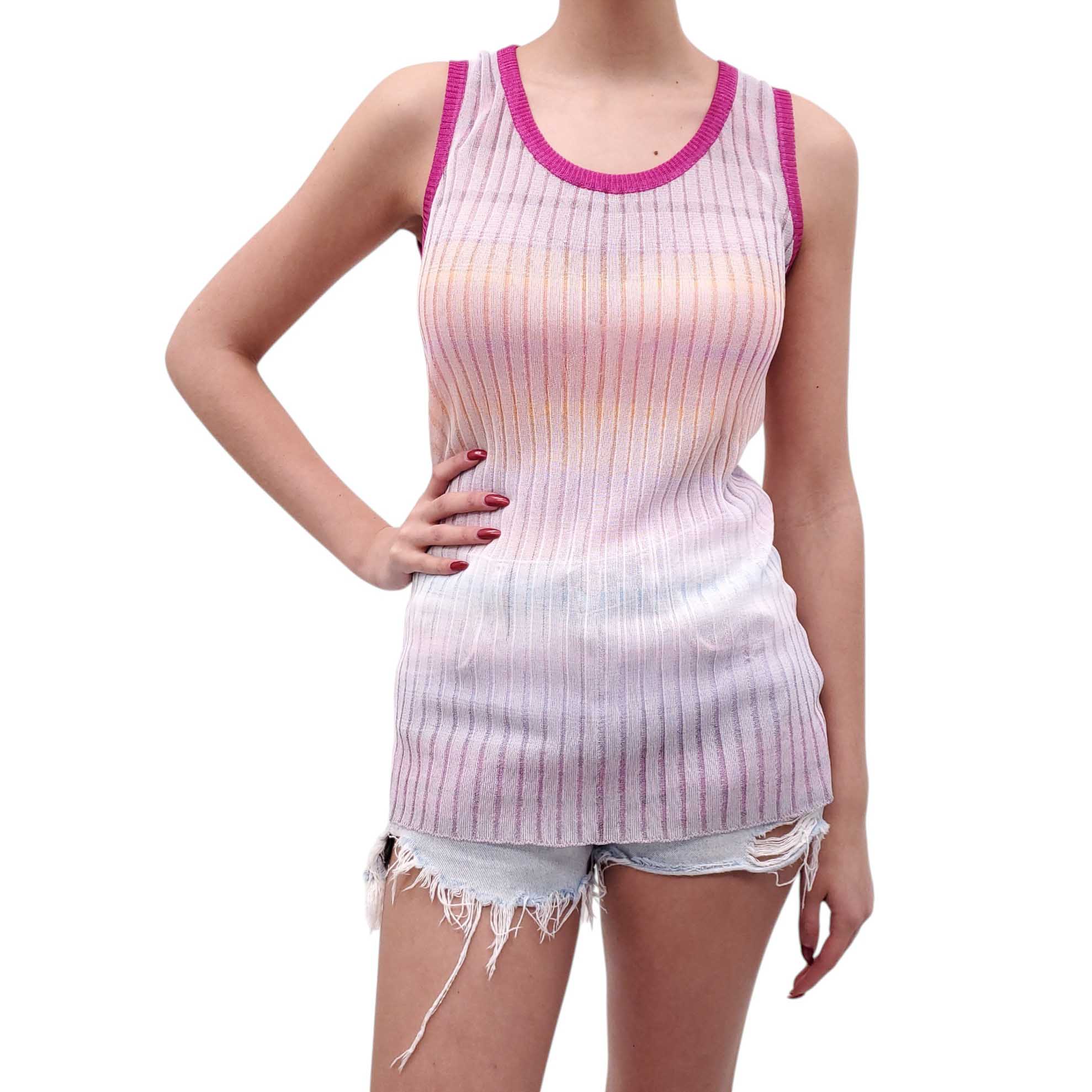 MISSONI RIBBED OMBRE TANK TOP - SIZE 44