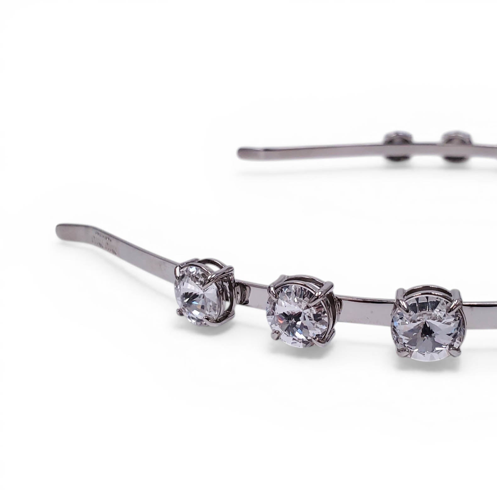 MIU MIU CRYSTAL HEADBAND WITH BOW