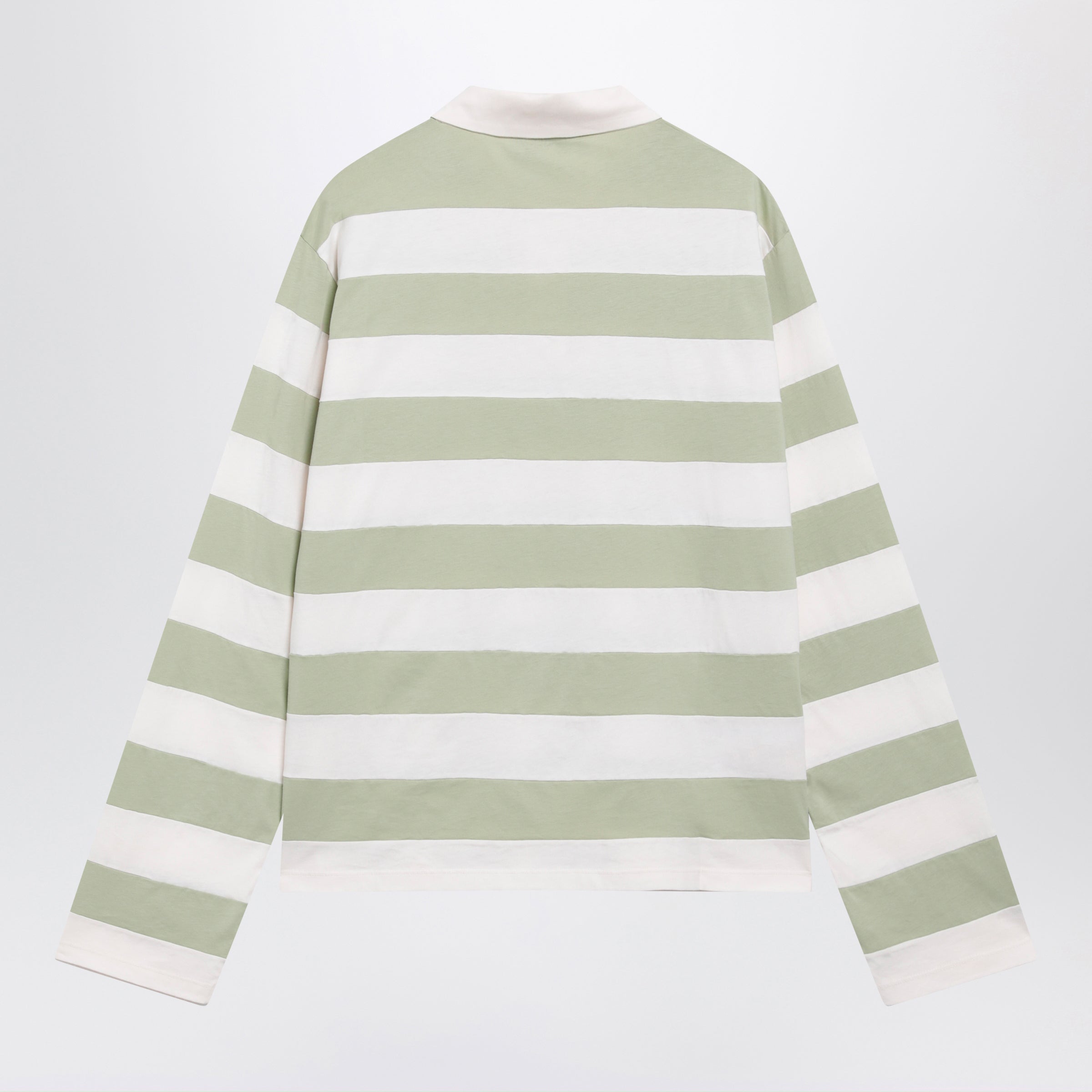 Miu Miu Petal/Agave Striped Jersey Polo Shirt Women