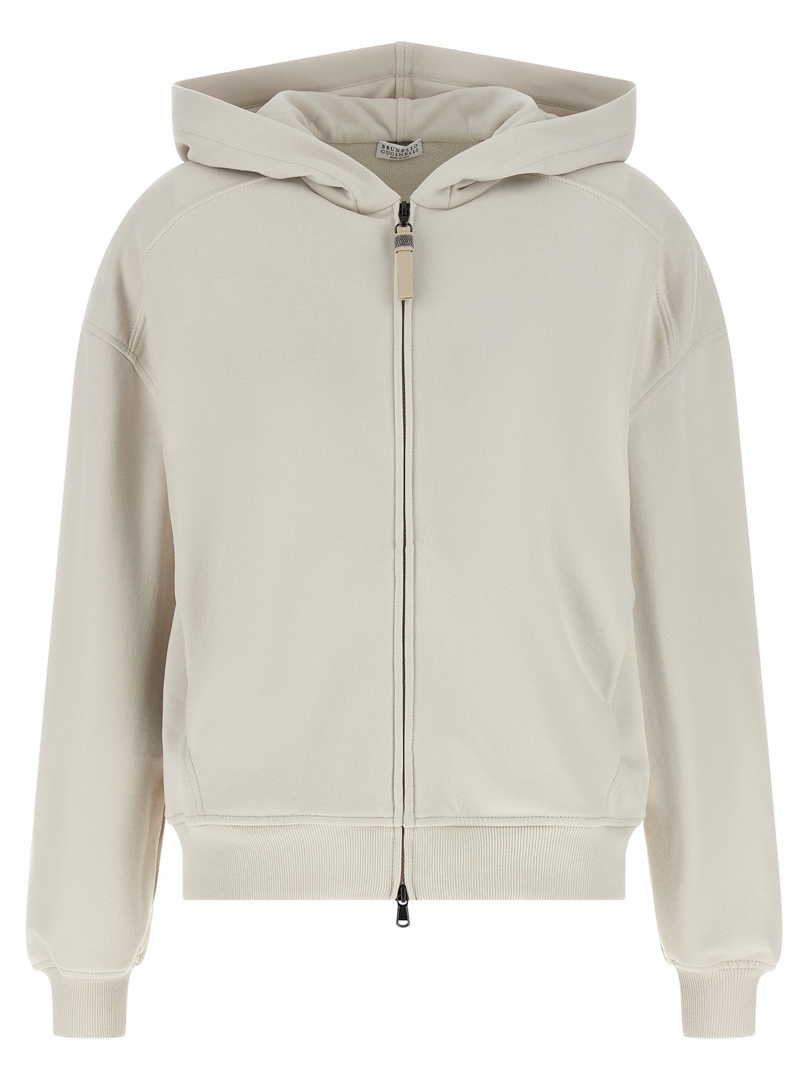 Brunello Cucinelli Women 'Shiny Zipper Pull' Hoodie