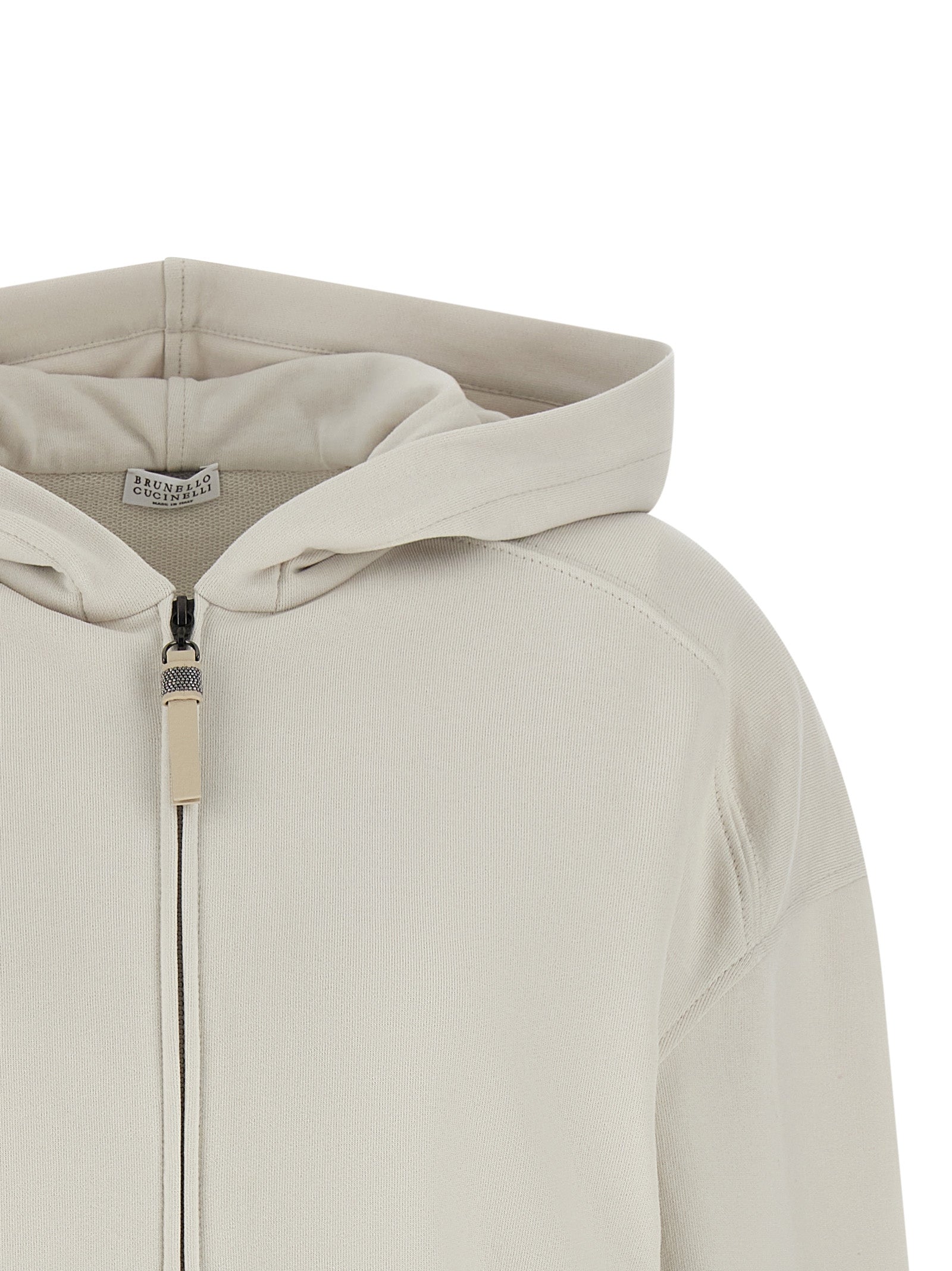 Brunello Cucinelli Women 'Shiny Zipper Pull' Hoodie