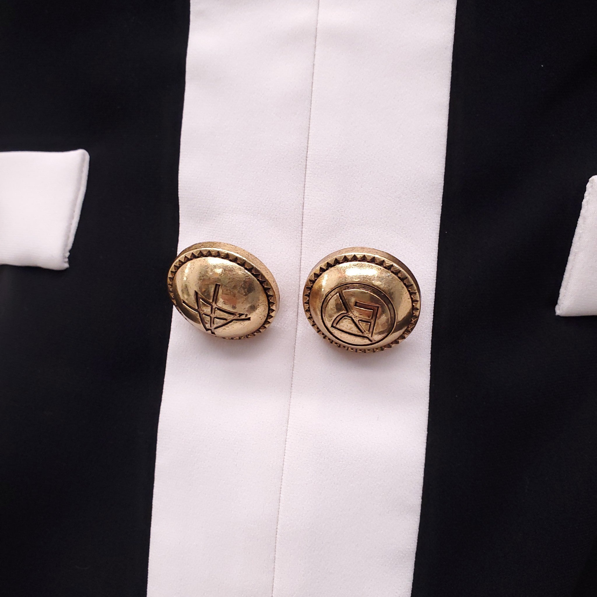 MOSCHINO COUTURE BLACK AND WHITE TUXEDO DRESS - SIZE 10
