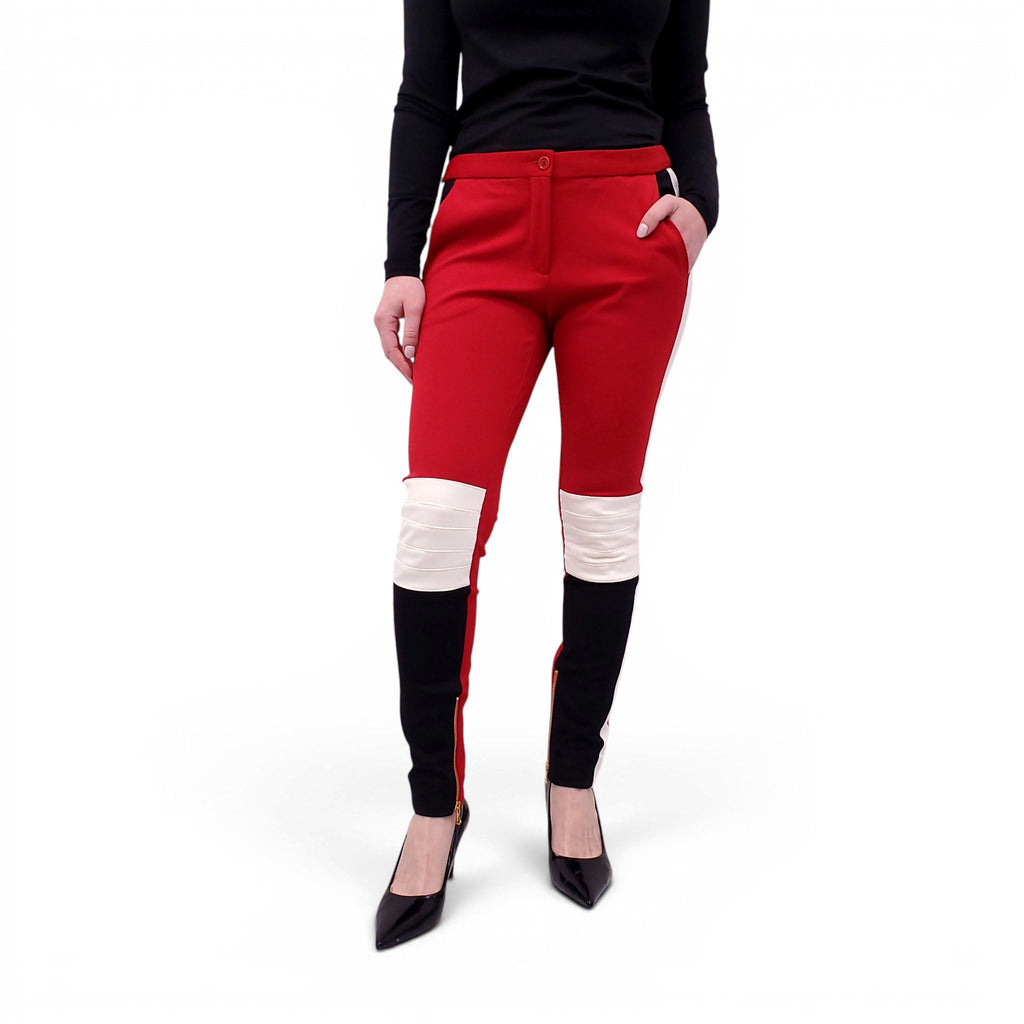 MOSCHINO COUTURE RED BIKER PANTS - SIZE 10