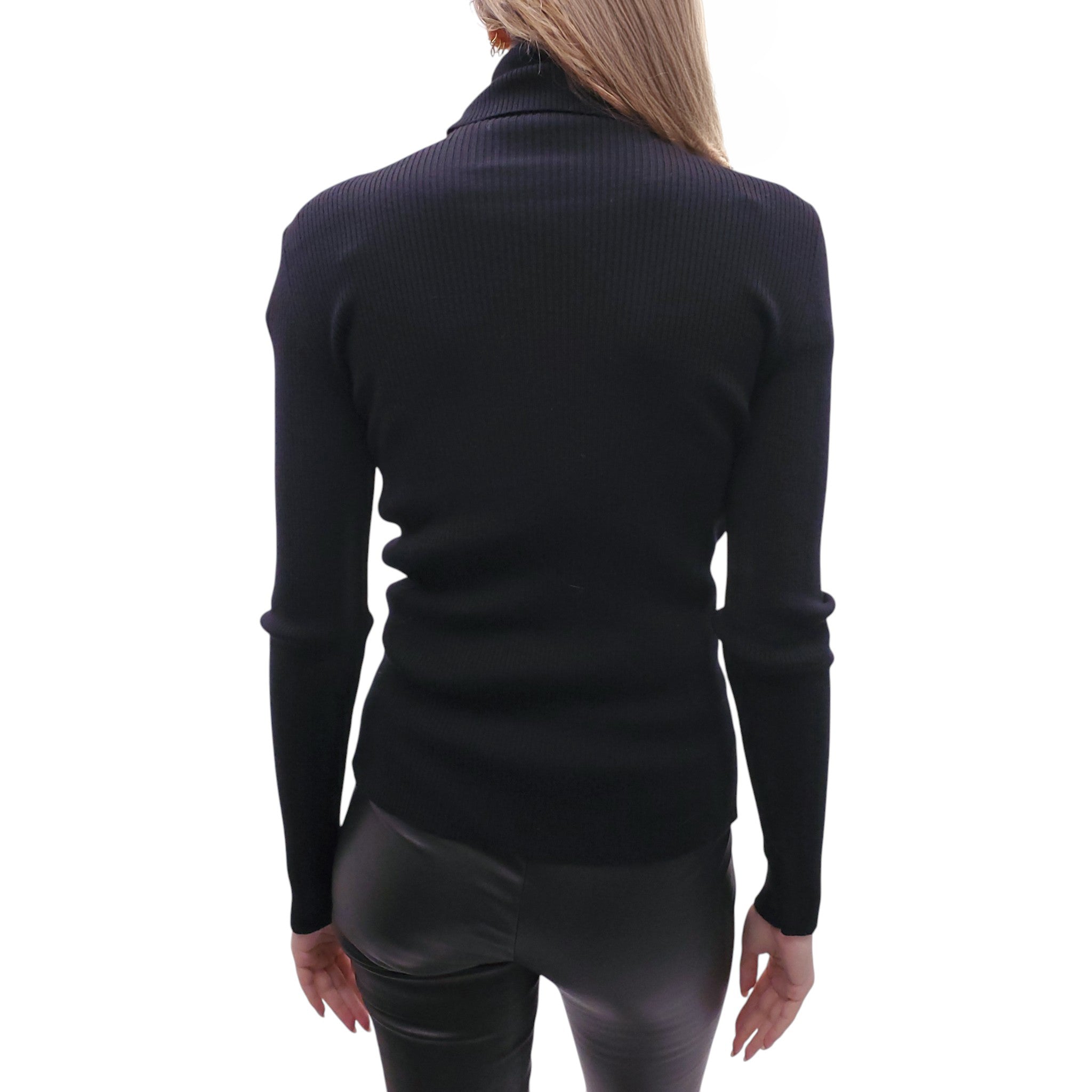 MOSCHINO COUTURE SWEATER WITH PEARL CHAIN DETAIL - SIZE 12