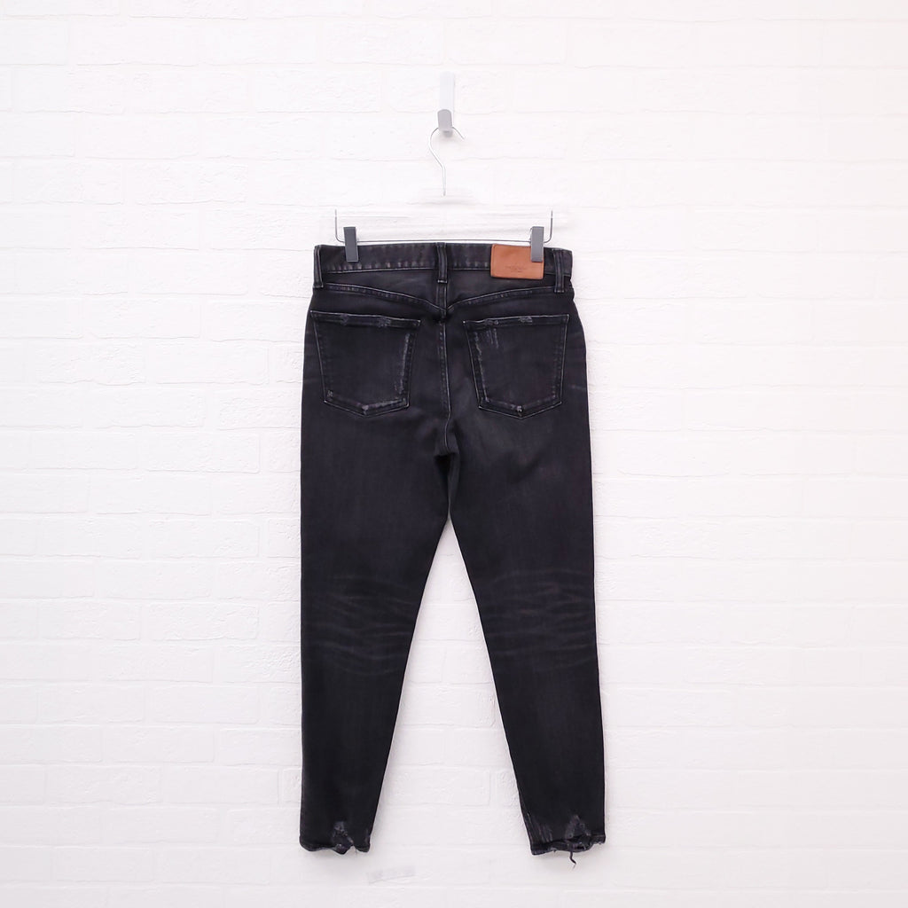 MOUSSY DISTRESSED DARK GREY DISTRESSED JEANS - SIZE 26
