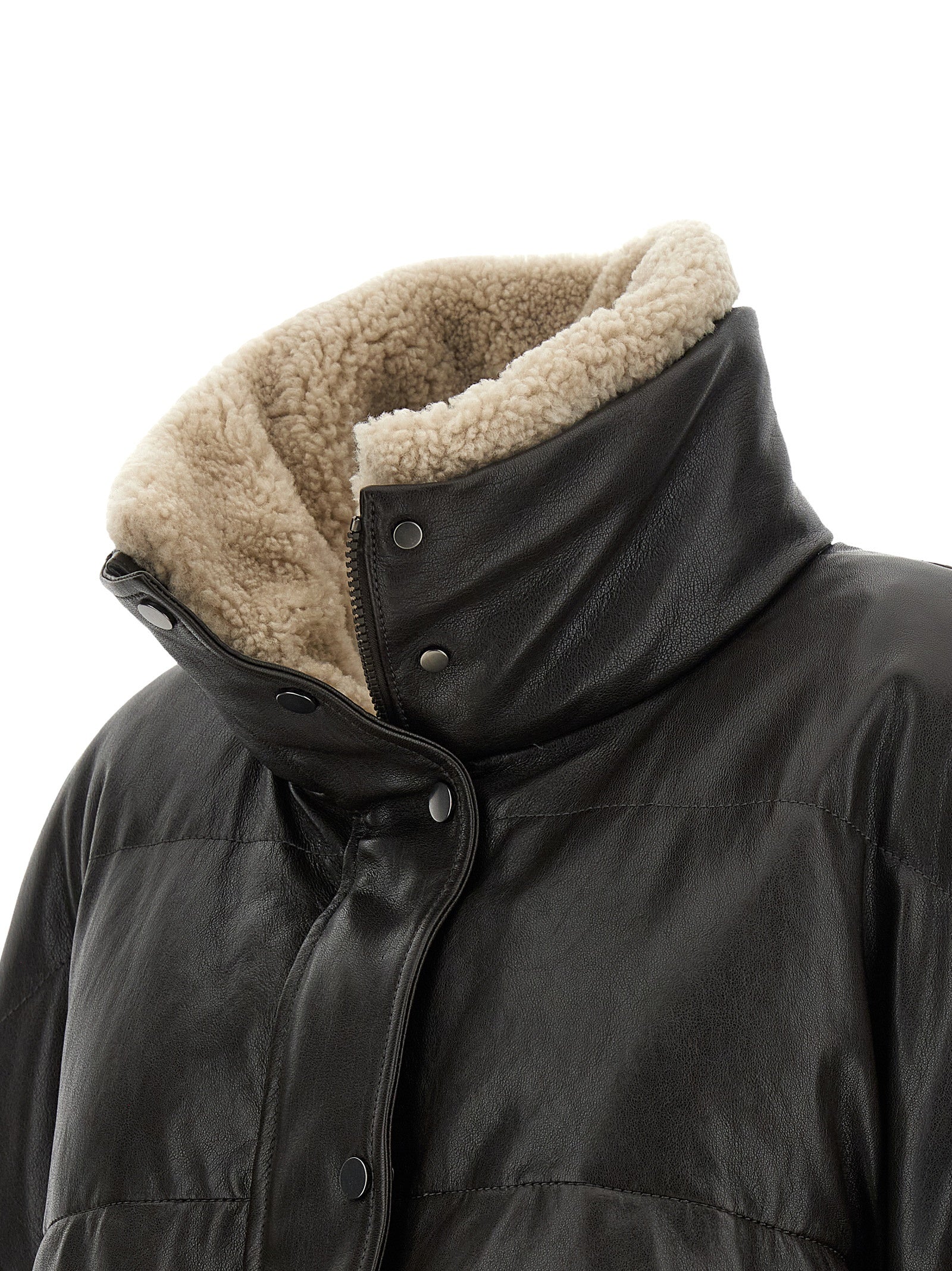 Brunello Cucinelli Women Padded Leather Jacket