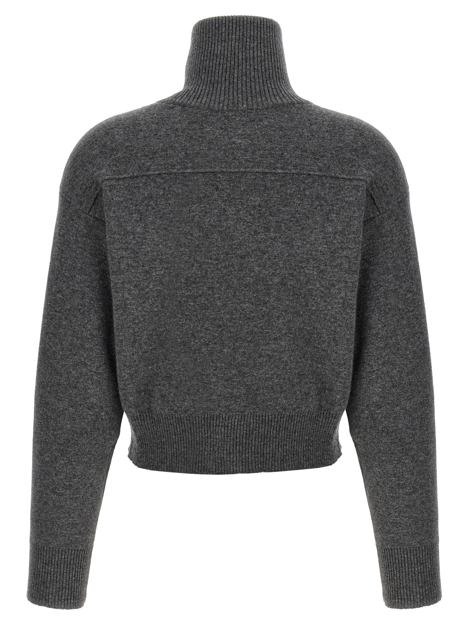 Brunello Cucinelli Women 'Shiny Zipper Pull' Wool Cardigan